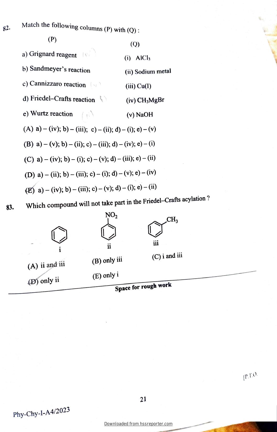 KEAM 2023 Paper 1 Question Paper - Page 19