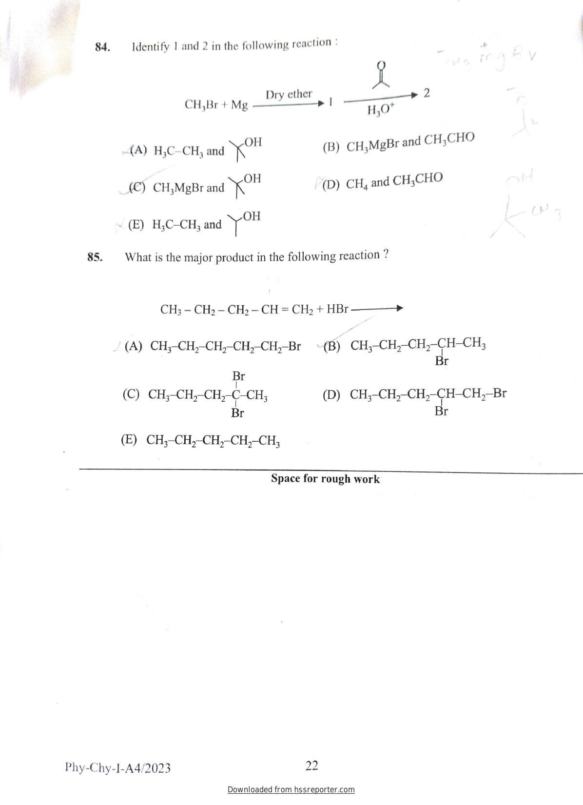 KEAM 2023 Paper 1 Question Paper - Page 20