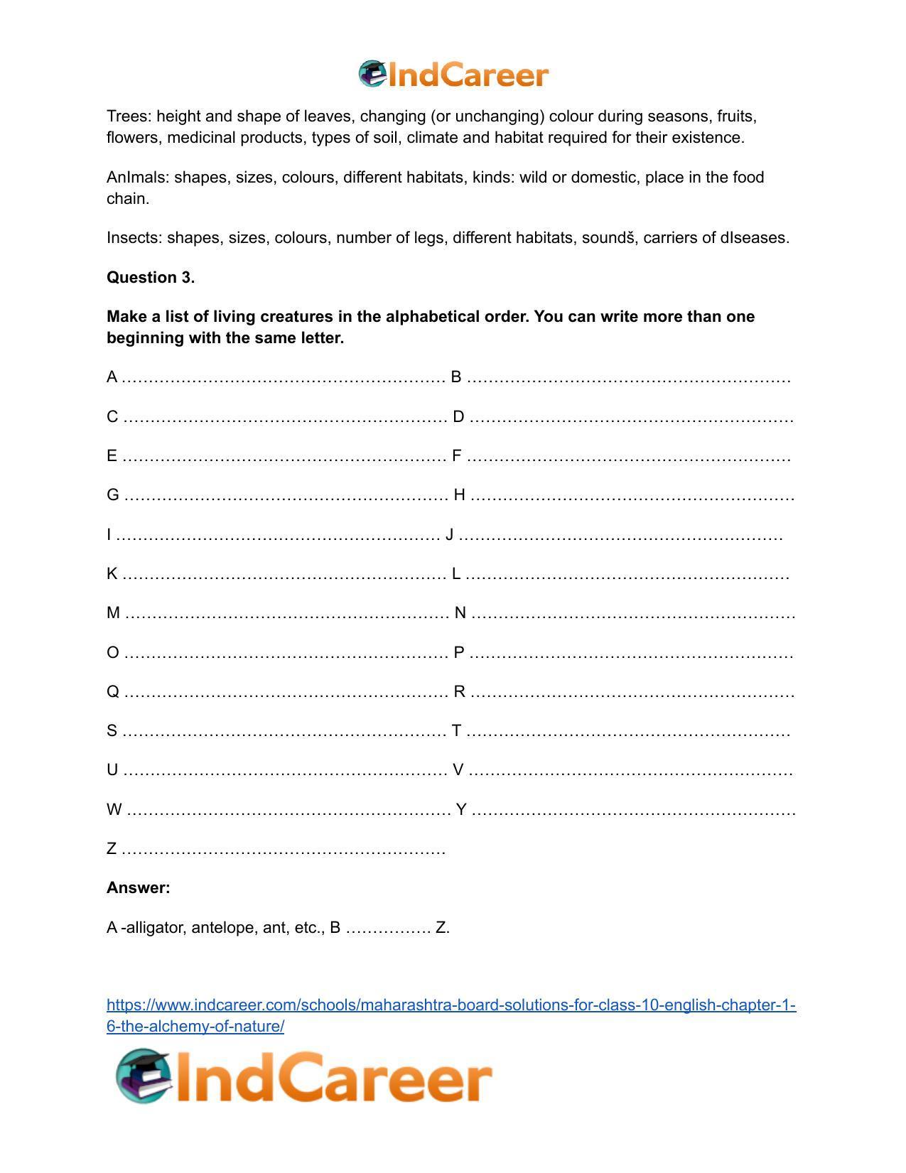 Maharashtra Board Solutions for Class 10- English: Chapter 1.6- The Alchemy of Nature - Page 4