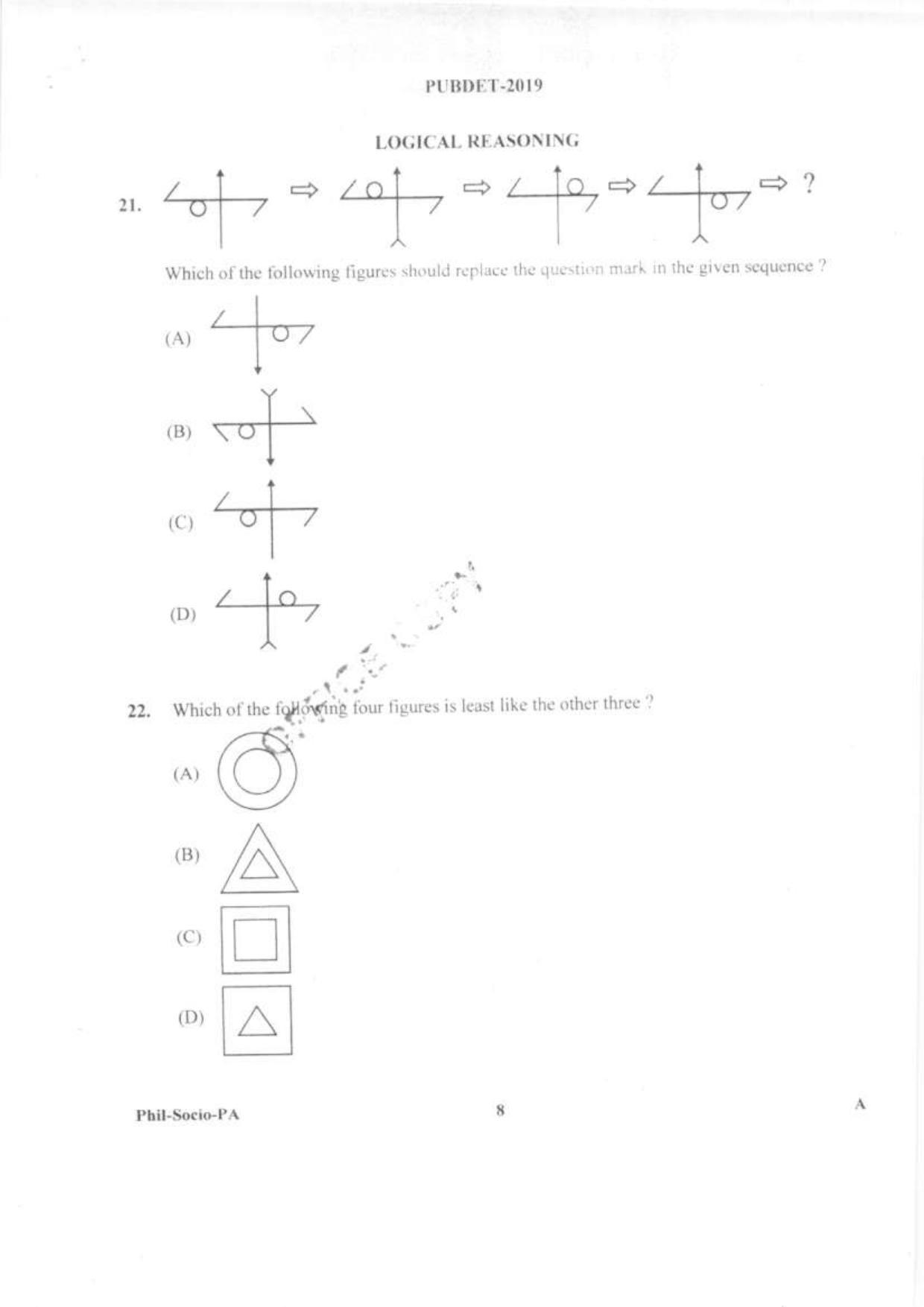 PUBDET 2019 Phil, Socio, Perf Arts Question Papers - Page 7