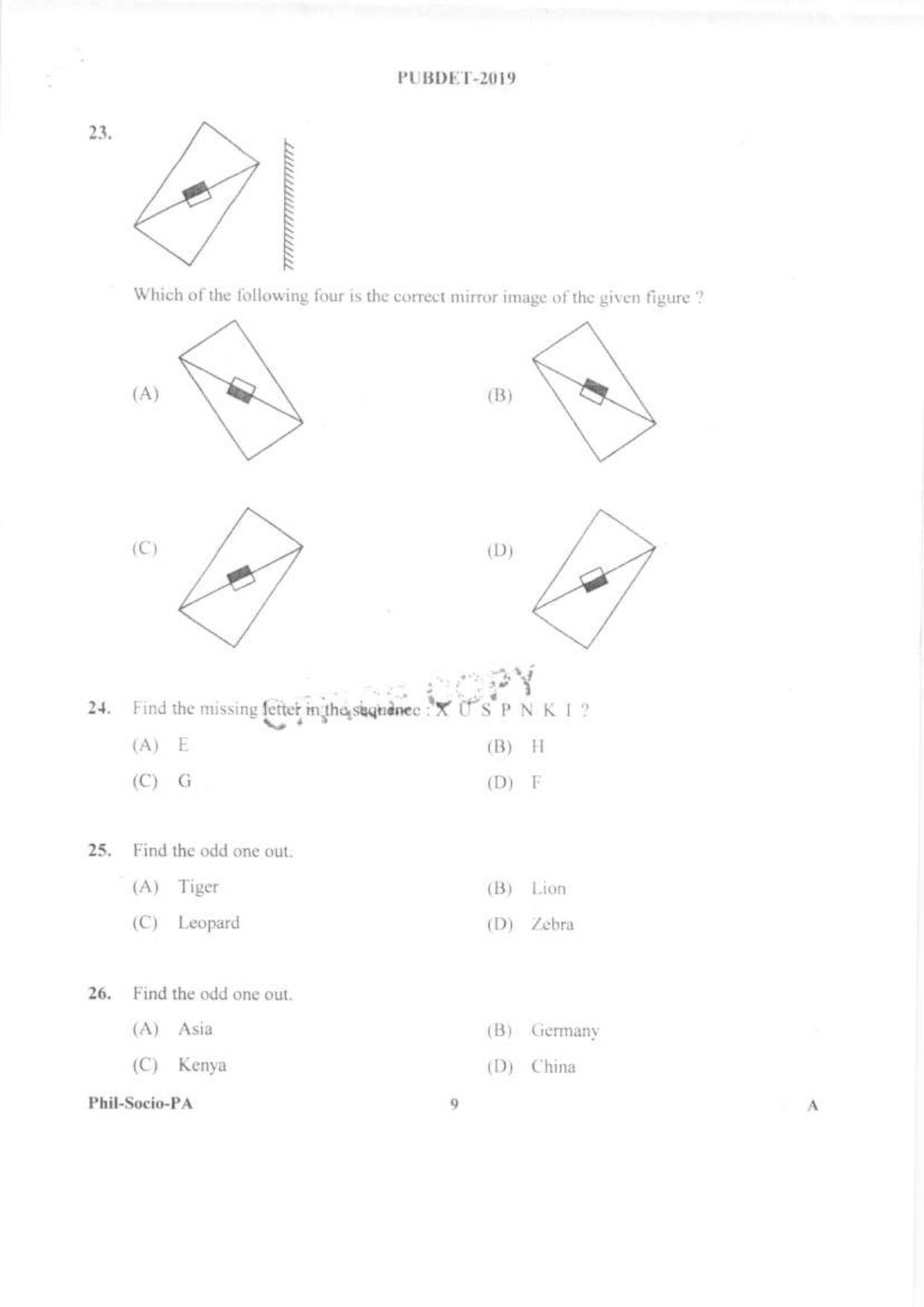 PUBDET 2019 Phil, Socio, Perf Arts Question Papers - Page 8