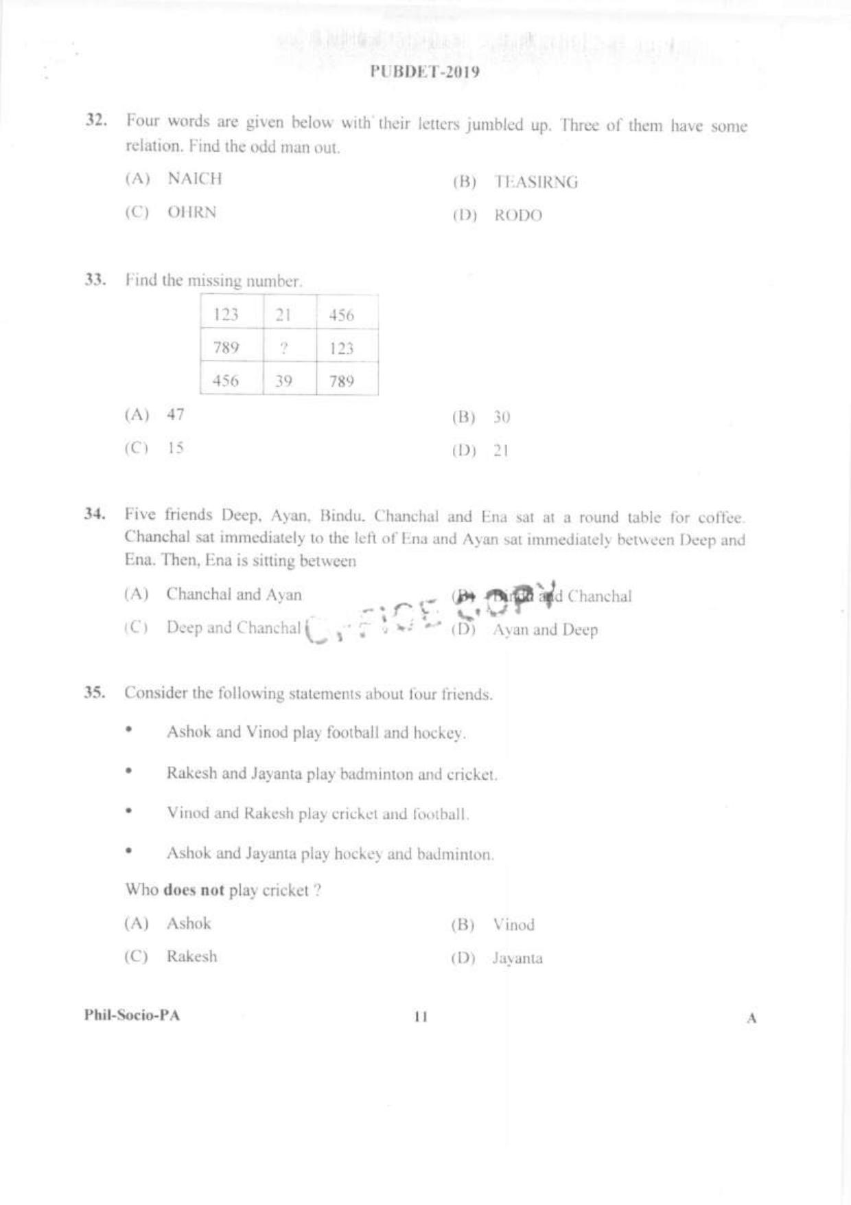 PUBDET 2019 Phil, Socio, Perf Arts Question Papers - Page 10