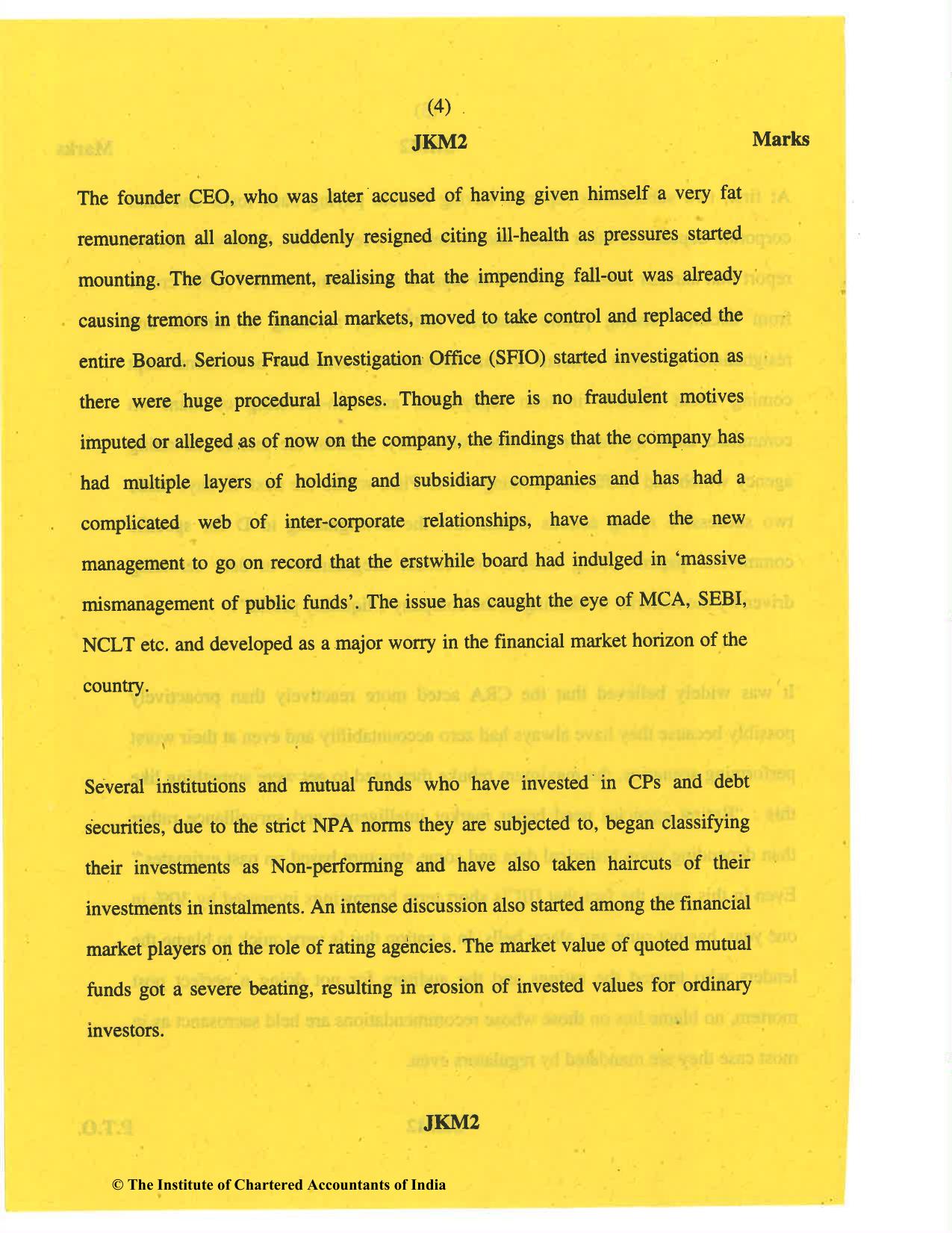 CA Final May 2019 Question Paper - Paper 6B – Financial Services and Capital Markets - Page 4
