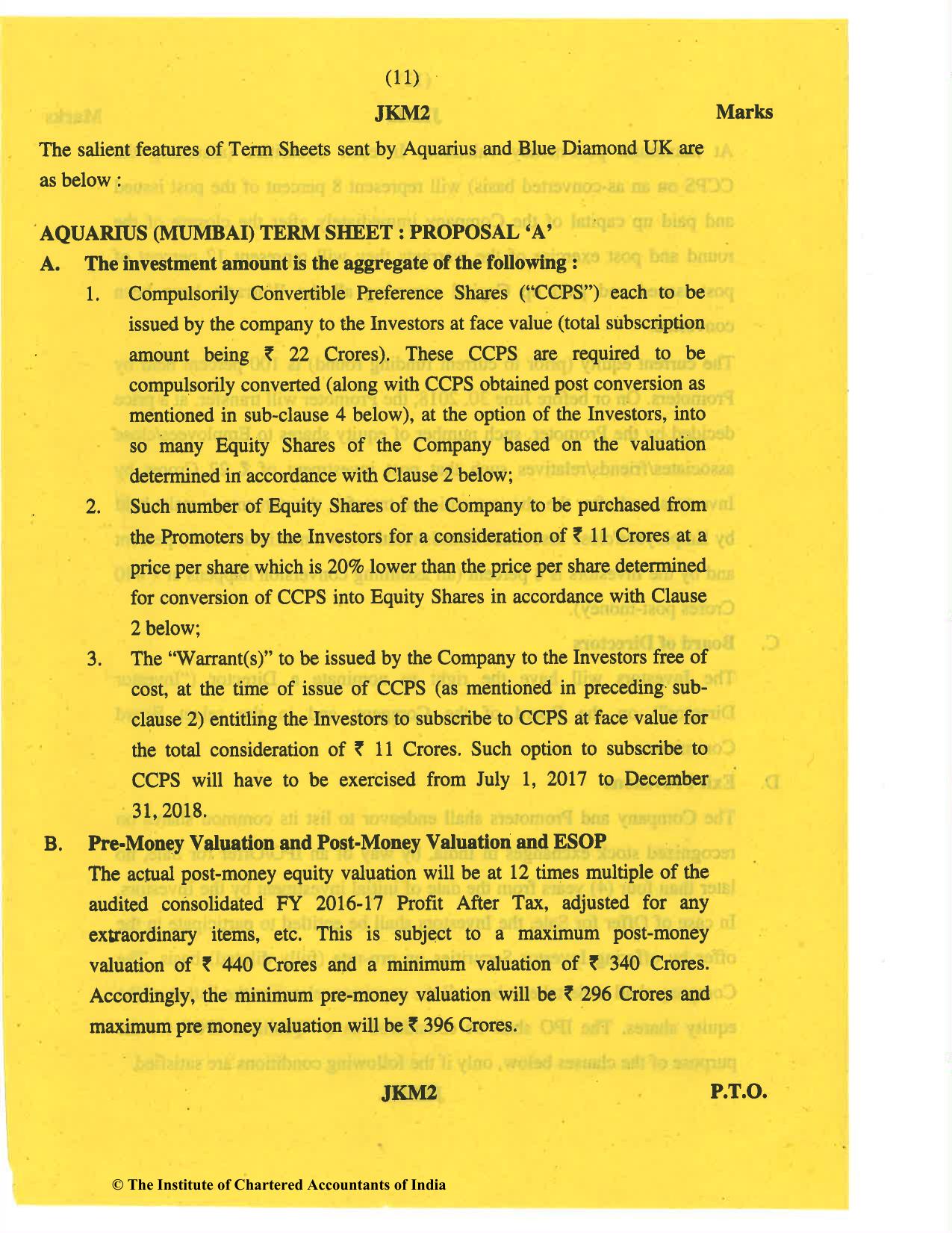 CA Final May 2019 Question Paper - Paper 6B – Financial Services and Capital Markets - Page 11