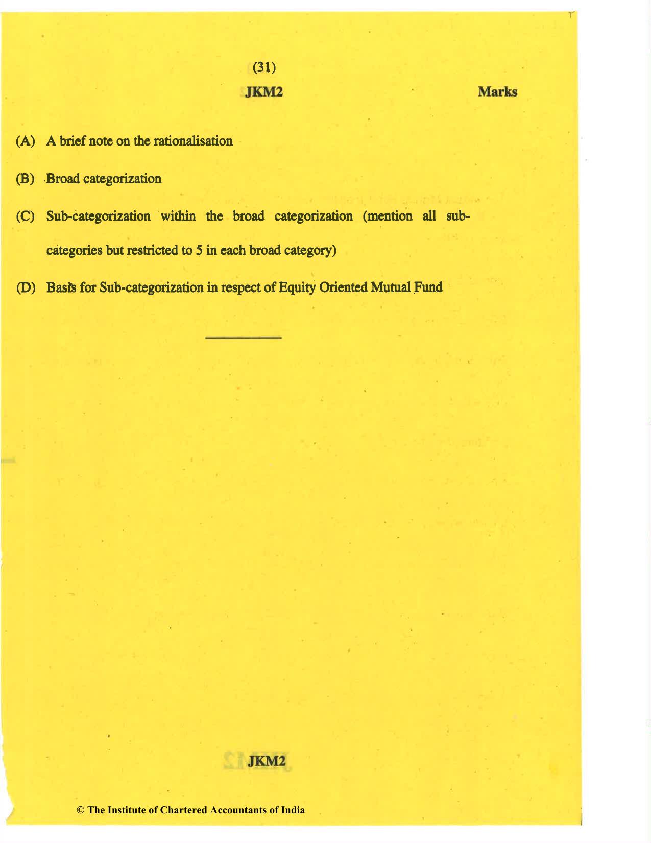 CA Final May 2019 Question Paper - Paper 6B – Financial Services and Capital Markets - Page 31