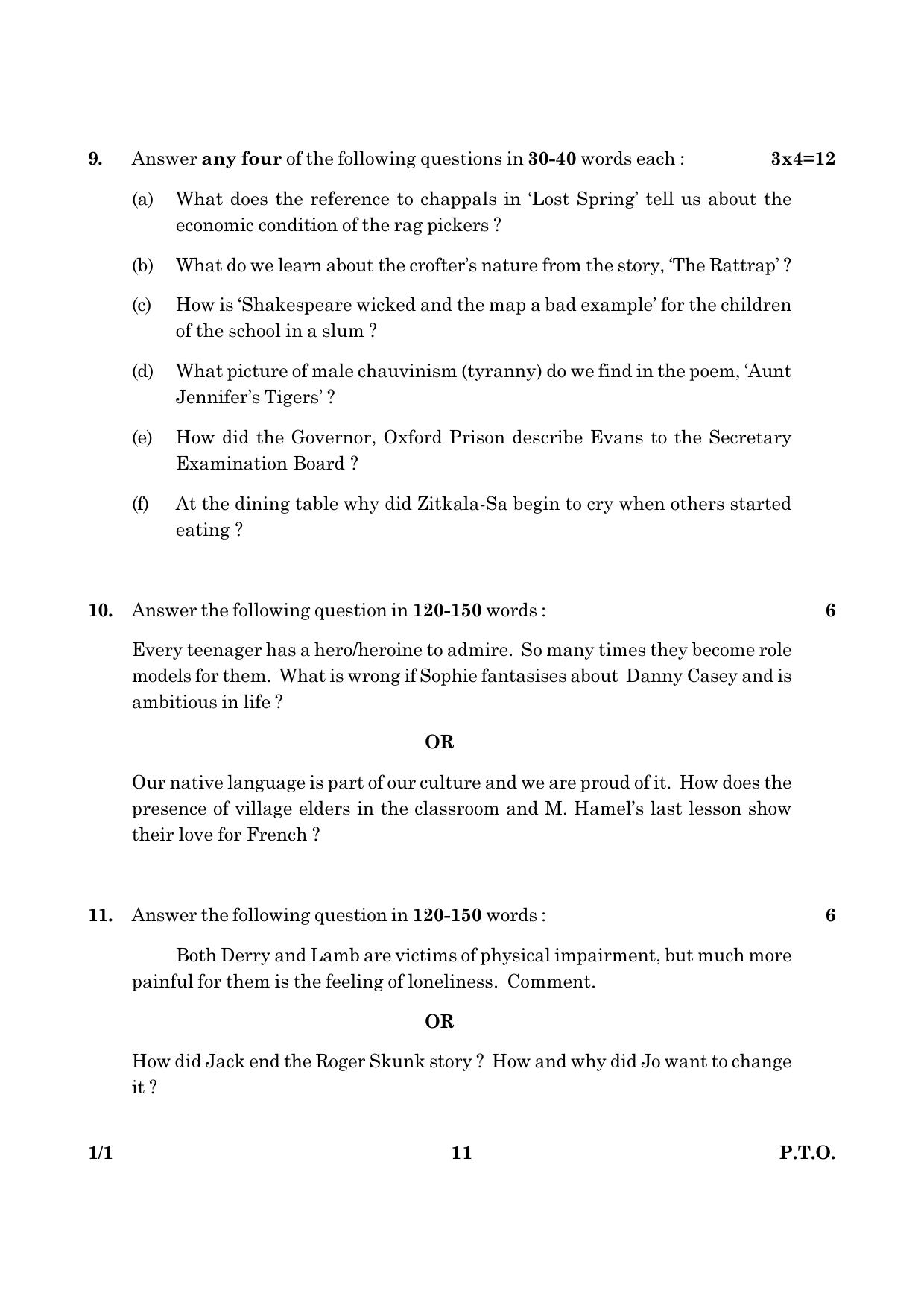 CBSE Class 12 001 Set 1 English Core 2016 Question Paper - Page 11
