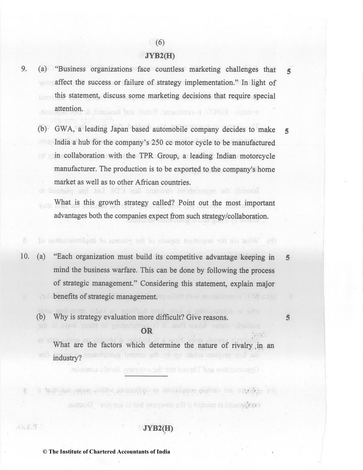 CA Inter Dec 2021 Question Paper - Paper 7 – Enterprise Information Systems & Strategic Management - Page 6