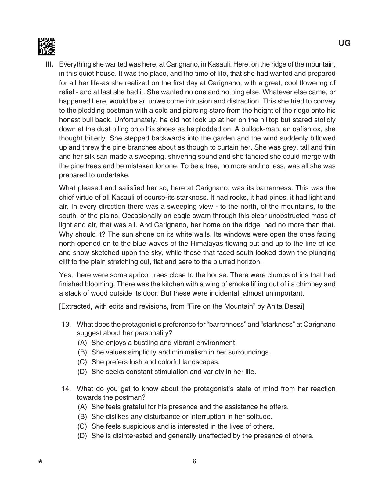 CLAT 2024 UG SET A Question Paper - Page 6