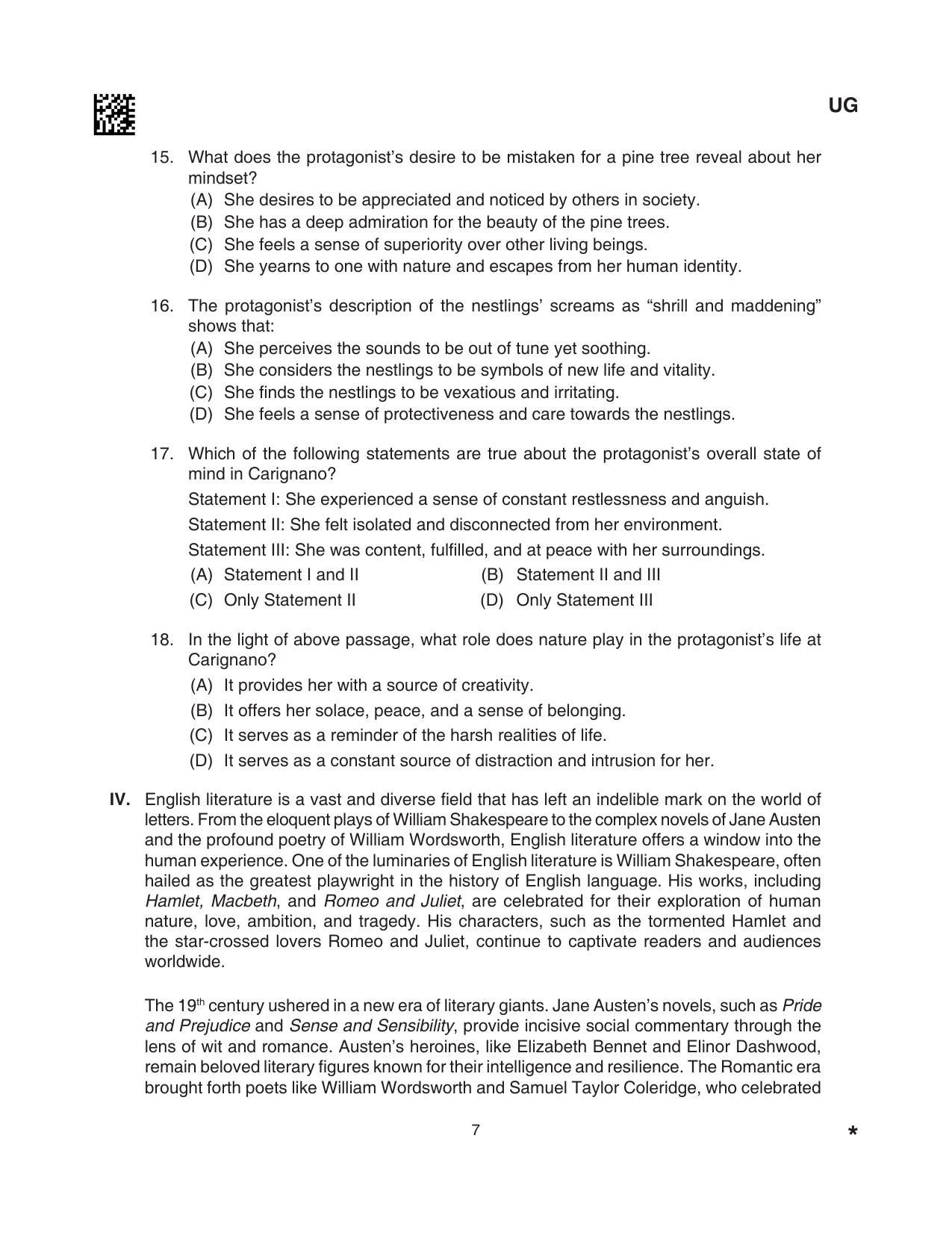 CLAT 2024 UG SET A Question Paper - Page 7