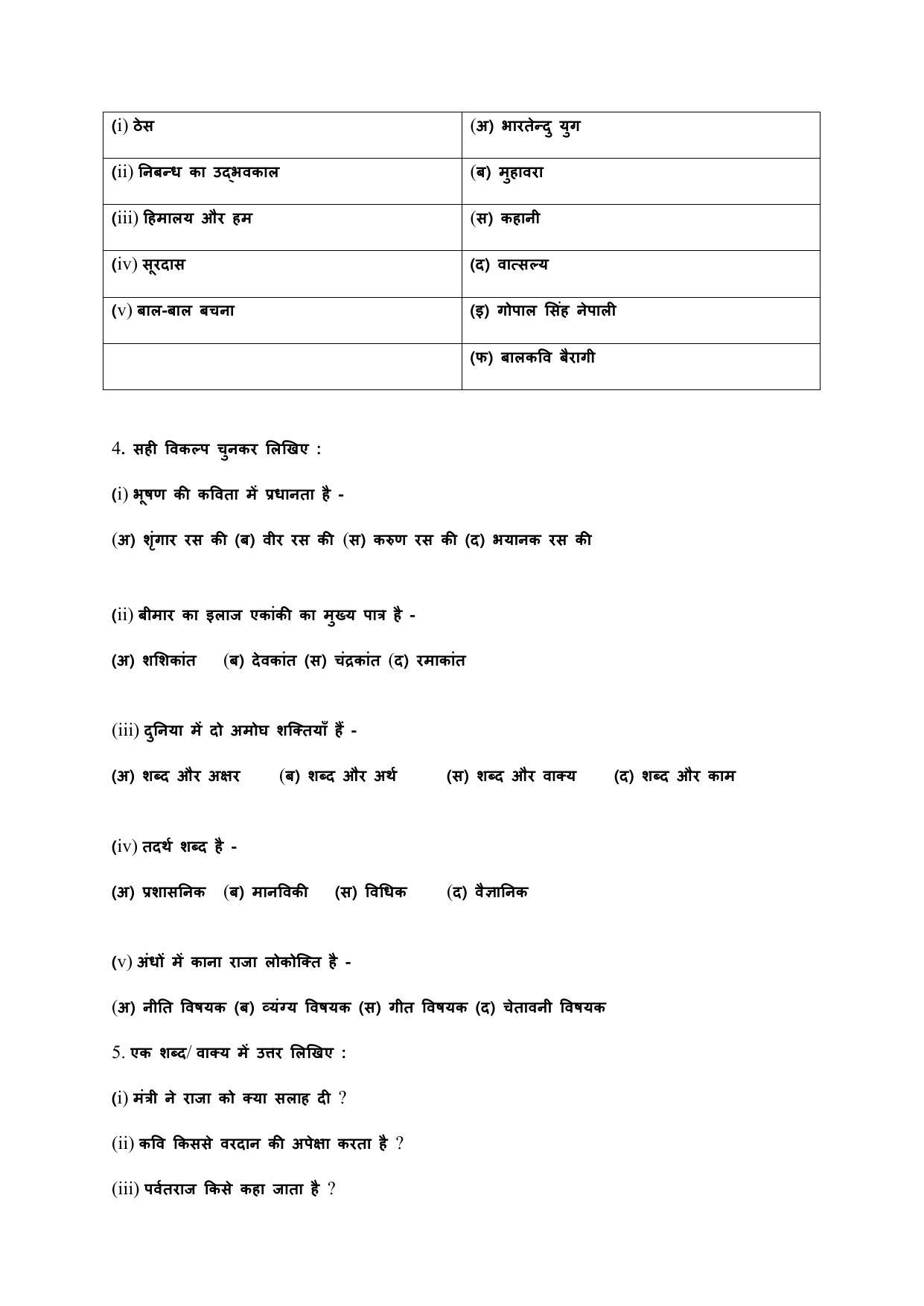MP Board Class 12 Hindi General 2021 Question Paper - Page 2