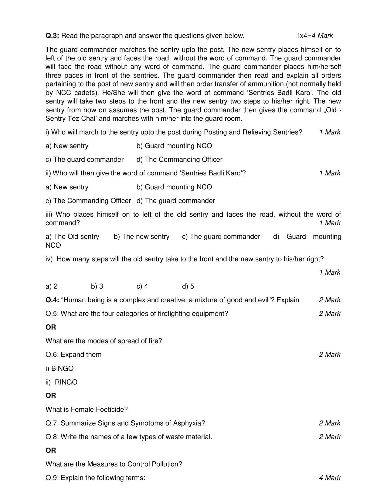CBSE Class 12 NCC Sample Paper 2023 - Page 4