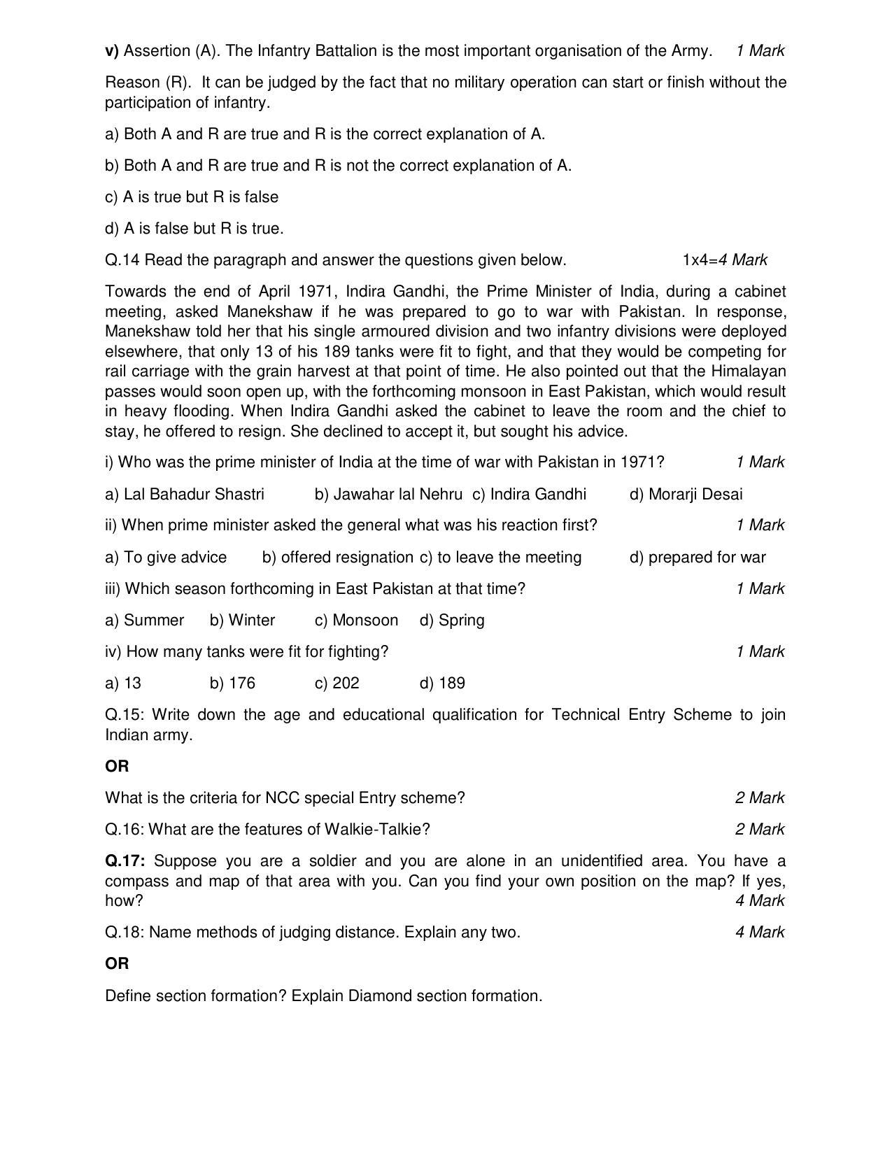 CBSE Class 12 NCC Sample Paper 2023 - Page 6