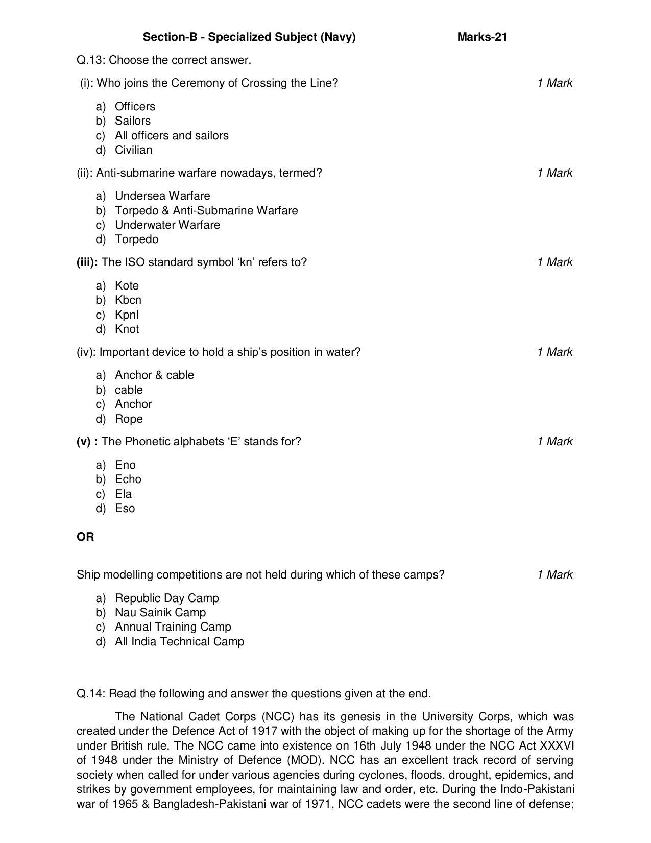 CBSE Class 12 NCC Sample Paper 2023 - Page 7