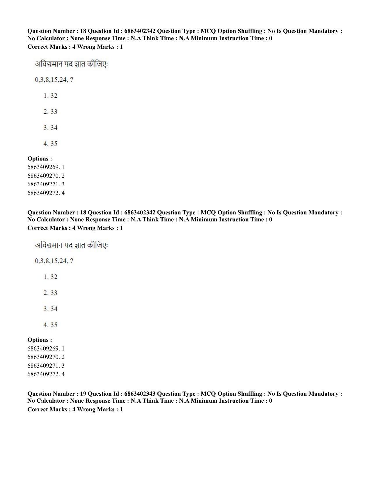 CUET PG 2023: ACQP19 – Sahitya (Alankara and Kavya varga) (Hindi) - Shift 2 (5-06-2023) Question Paper - Page 31