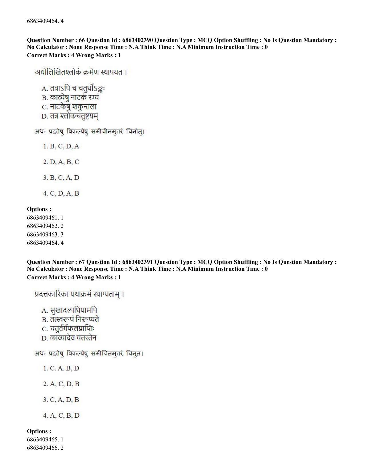 CUET PG 2023: ACQP19 – Sahitya (Alankara and Kavya varga) (Hindi) - Shift 2 (5-06-2023) Question Paper - Page 95