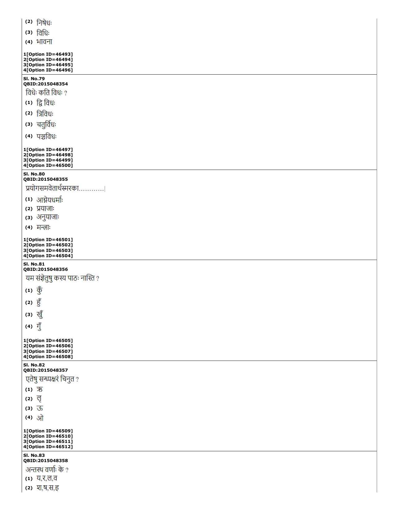 CUET (PG) 2022: PGQP-78 Shukla Yajurveda (11-09-2022) Question Paper - Page 22