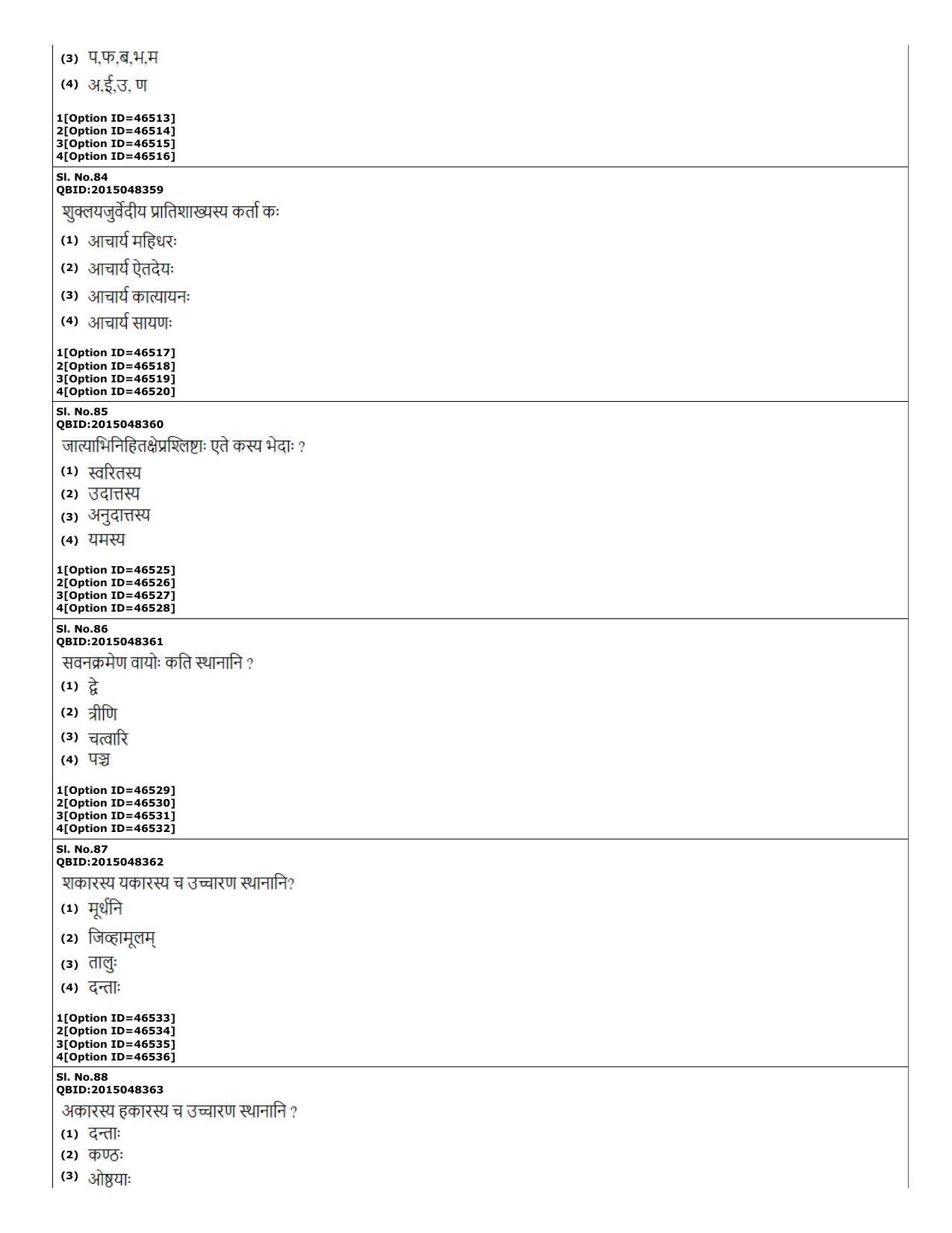 CUET (PG) 2022: PGQP-78 Shukla Yajurveda (11-09-2022) Question Paper - Page 23
