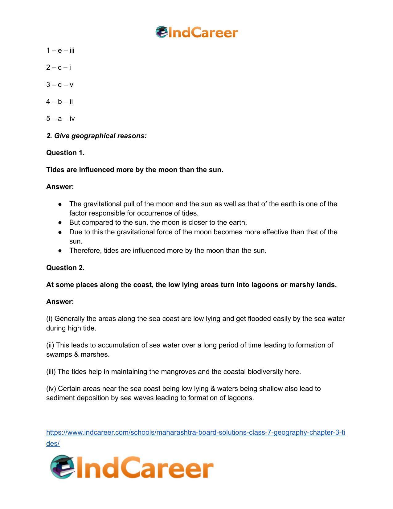 Maharashtra Board Solutions Class 7-Geography: Chapter 3- Tides - Page 3