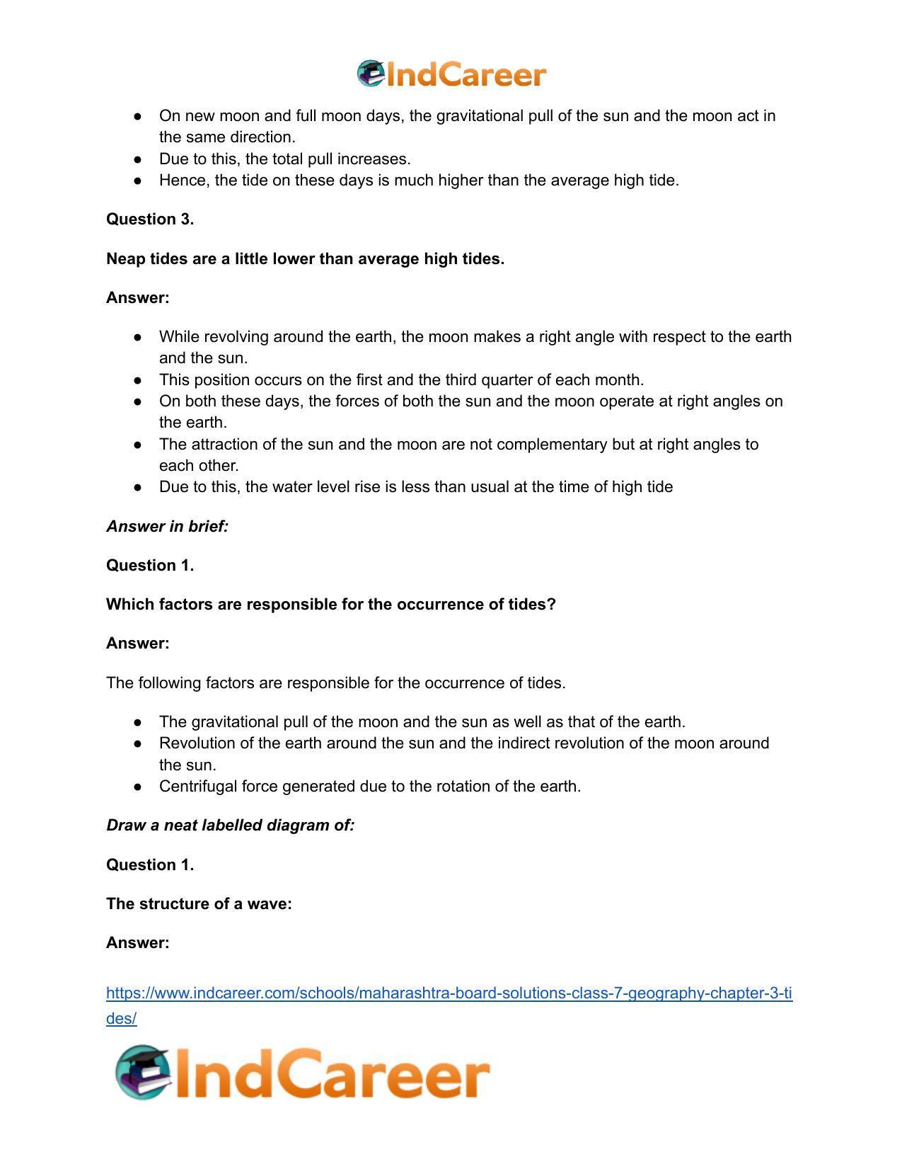 Maharashtra Board Solutions Class 7-Geography: Chapter 3- Tides - Page 24