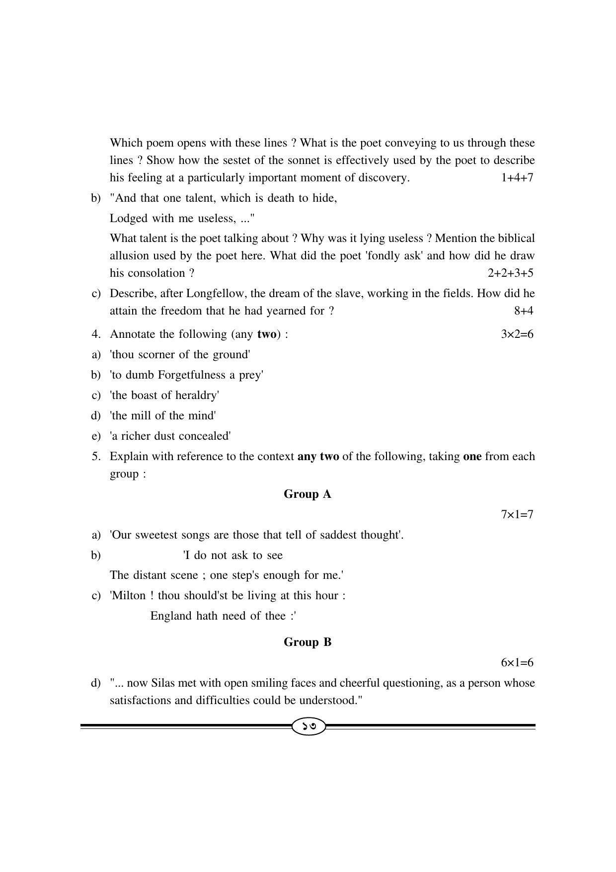 WBBSE Class X Syllabus Class X (English 1st Language) - Page 5