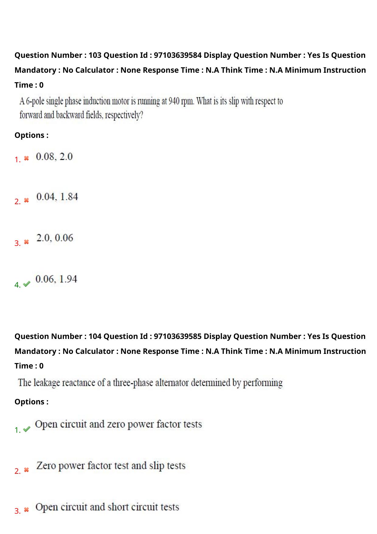 AP RCET 2024 Electrical and Electronics Engineering Question Paper (05-05-2024 (Sunday) Session-I) - Page 64