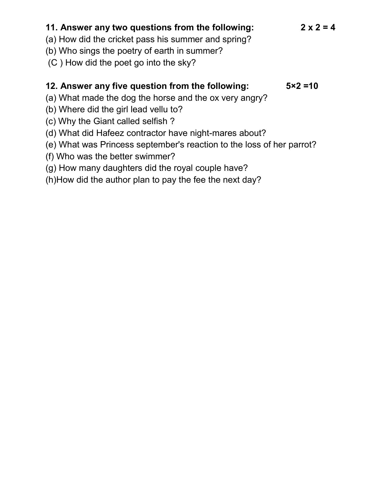 HPBOSE Class 8th English Sample Question Papers 2025 - Page 7