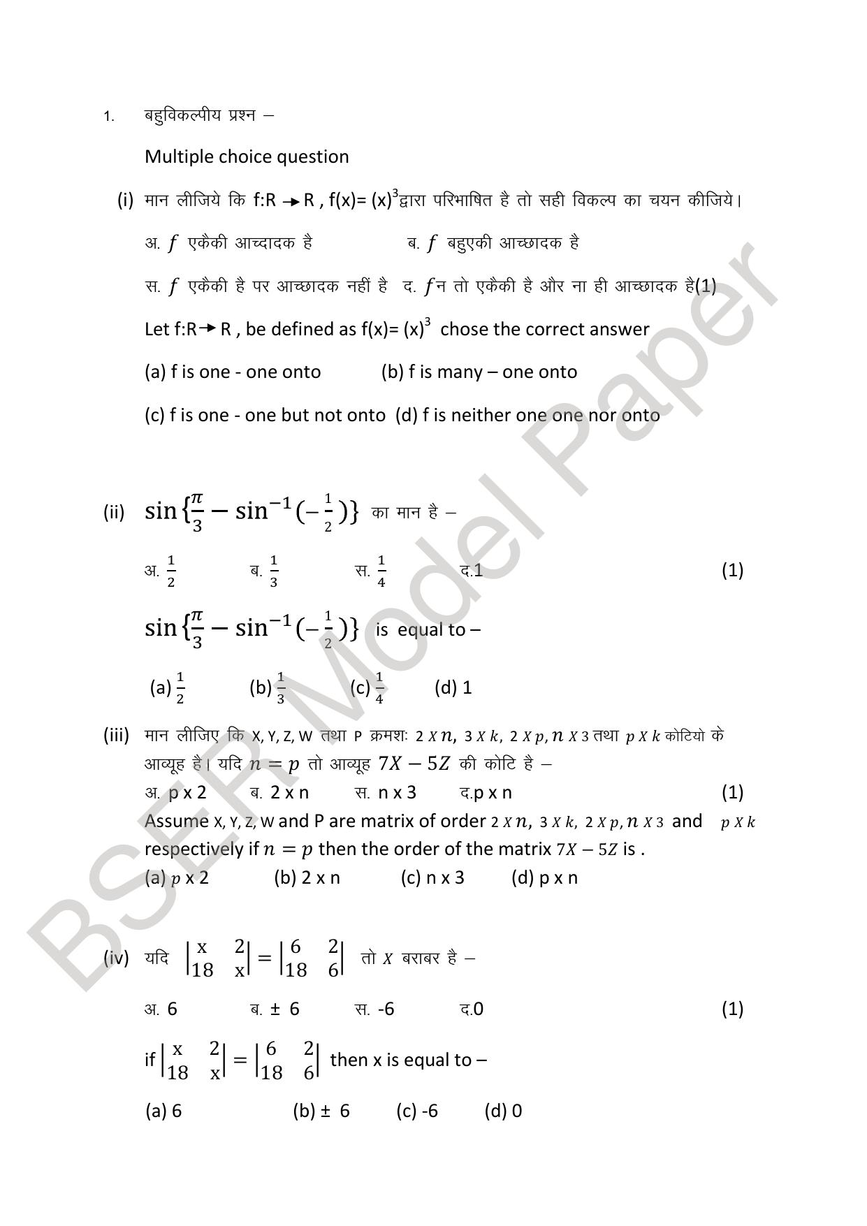 RBSE 2024 Sr Secondary (Commerce) Model Question Paper - Page 42