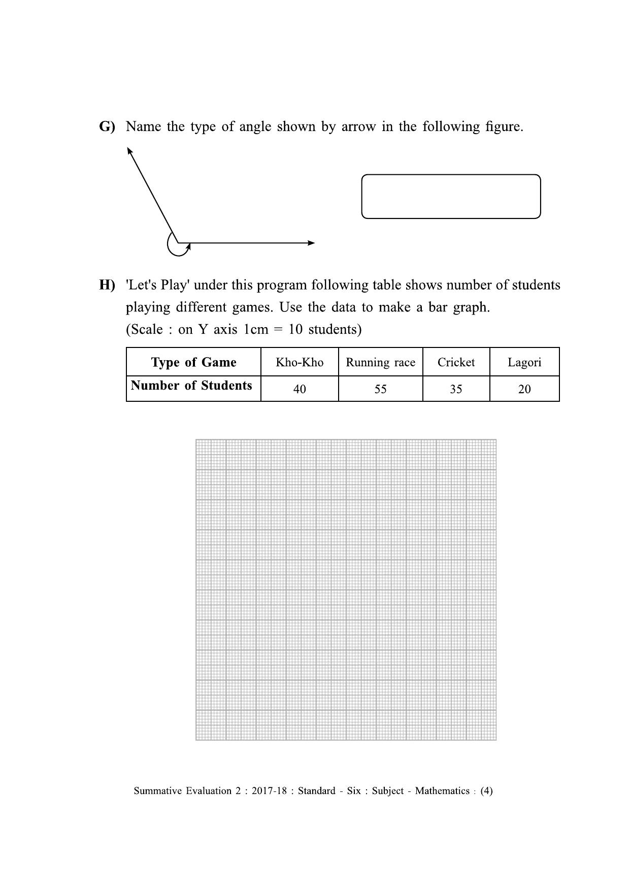 Maharashtra Board Class 6 Maths - English Medium (गणित - इंग्रजी माध्यम) Sample Question Paper - Page 4