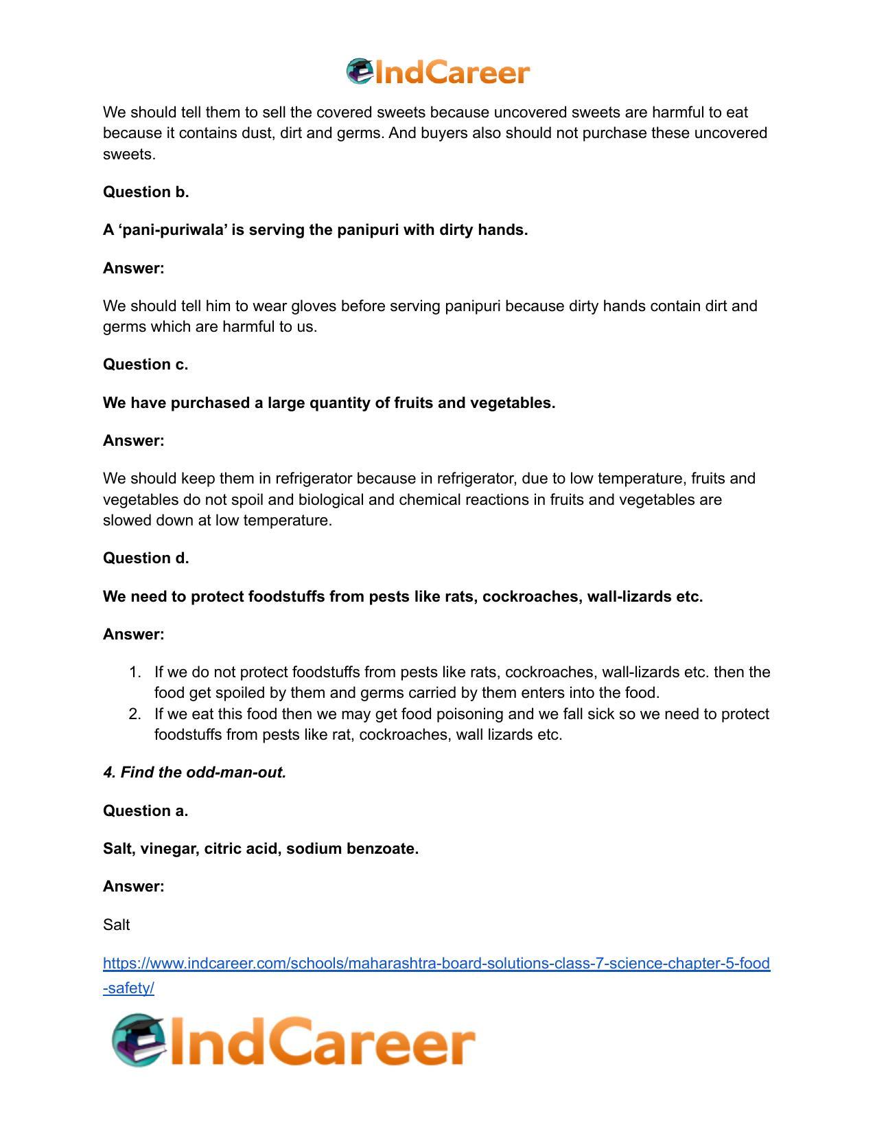 Maharashtra Board Solutions Class 7-Science: Chapter 5- Food Safety - Page 5