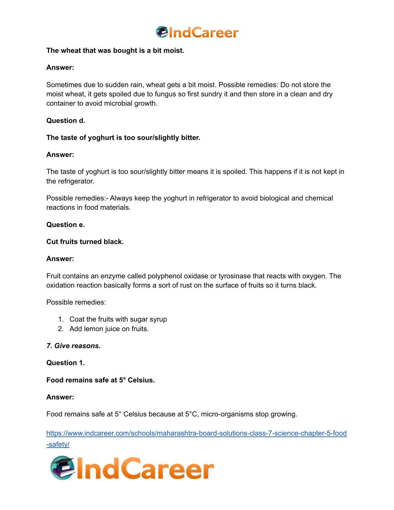 Maharashtra Board Solutions Class 7-Science: Chapter 5- Food Safety - Page 8