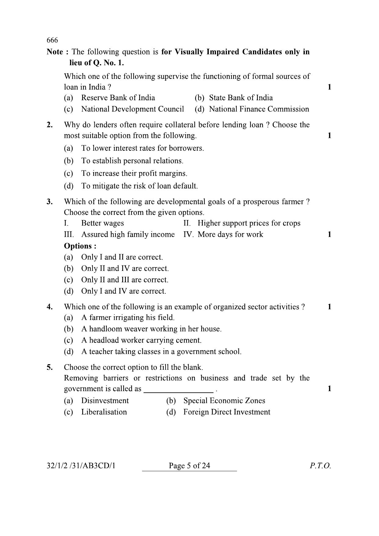 CBSE Class 10 32-1-2 Social Science 2024 Question Paper - Page 5