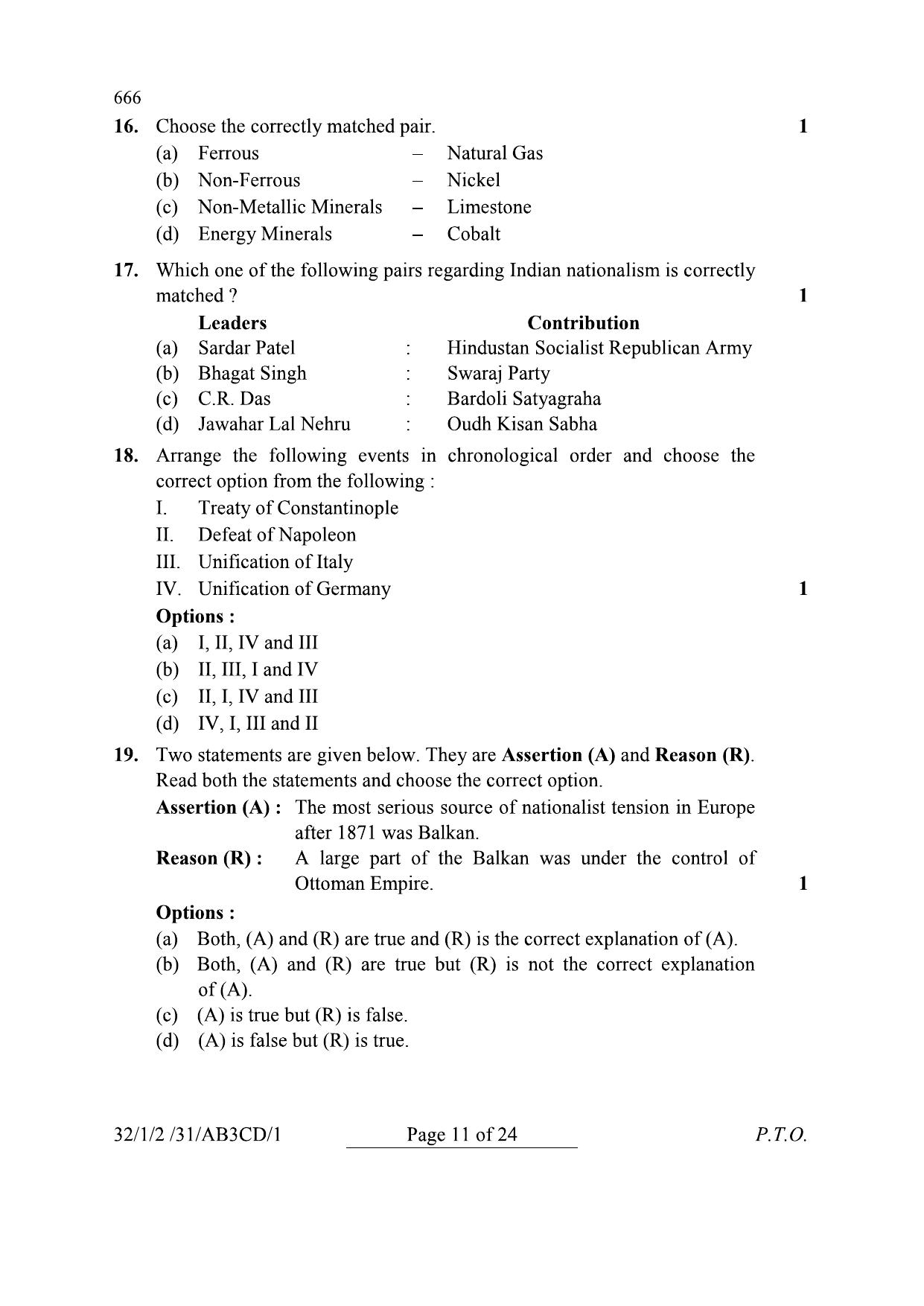 CBSE Class 10 32-1-2 Social Science 2024 Question Paper - Page 11