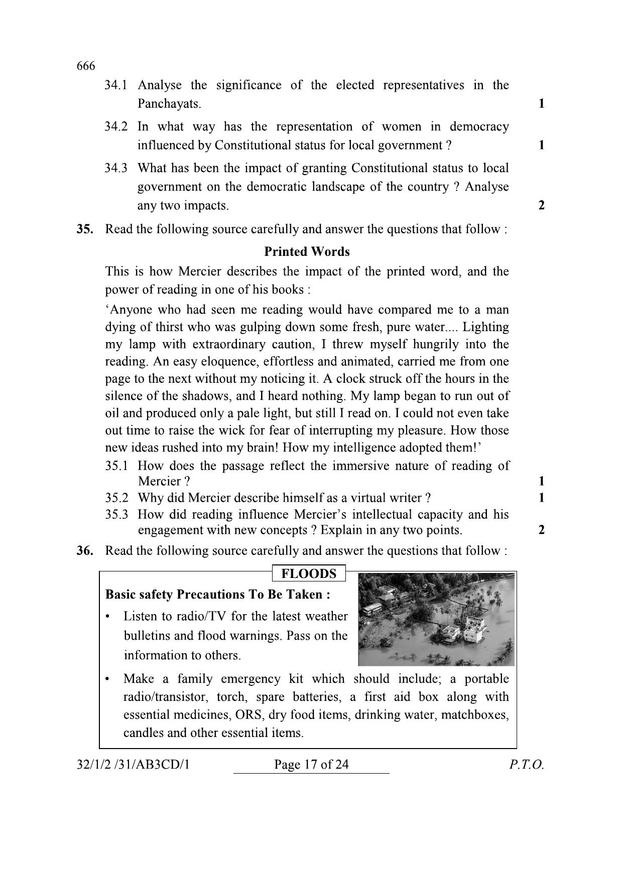 CBSE Class 10 32-1-2 Social Science 2024 Question Paper - Page 17