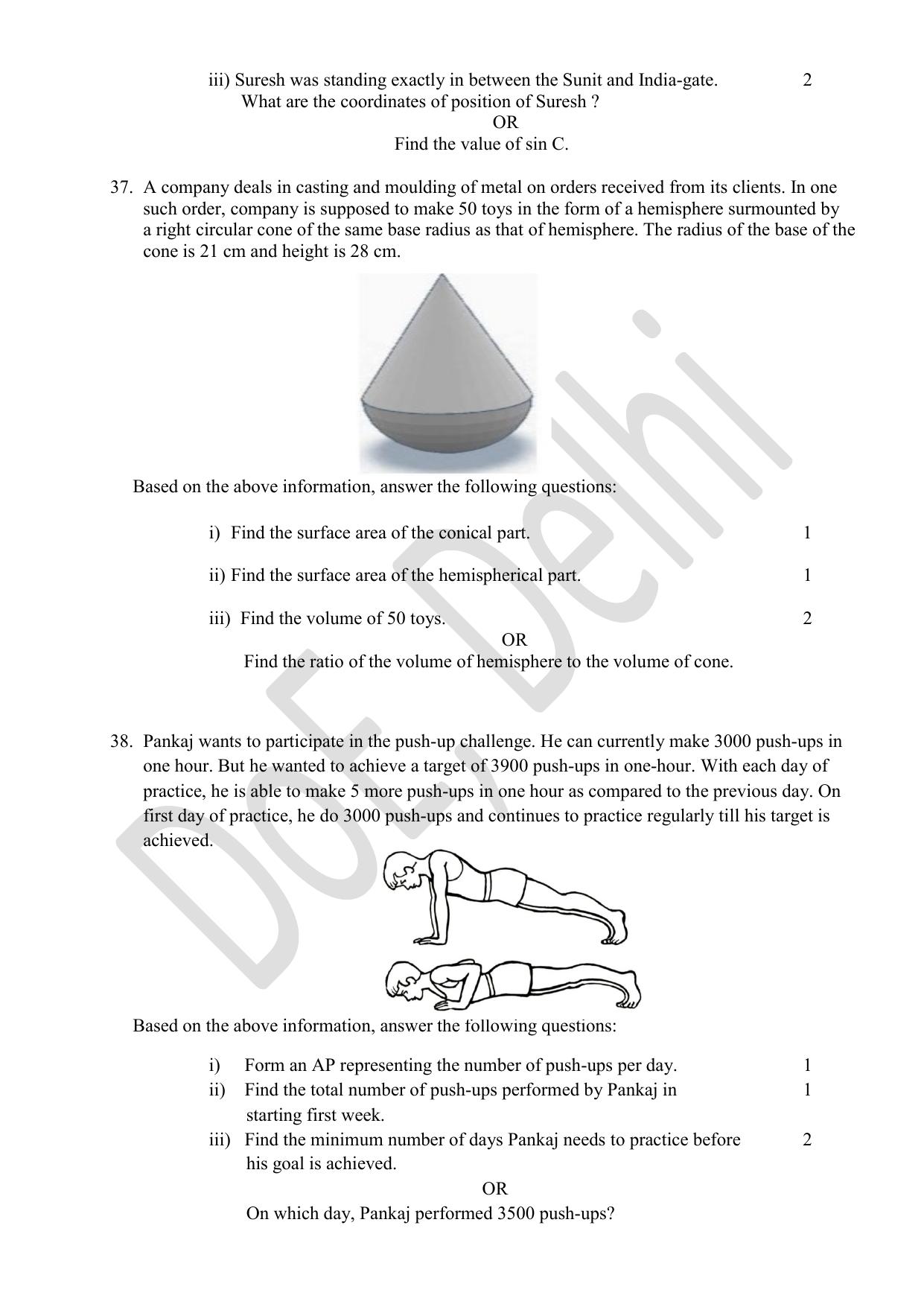 Edudel Class 10 Math (English) Practice Papers-2 (2023-24) - Page 7