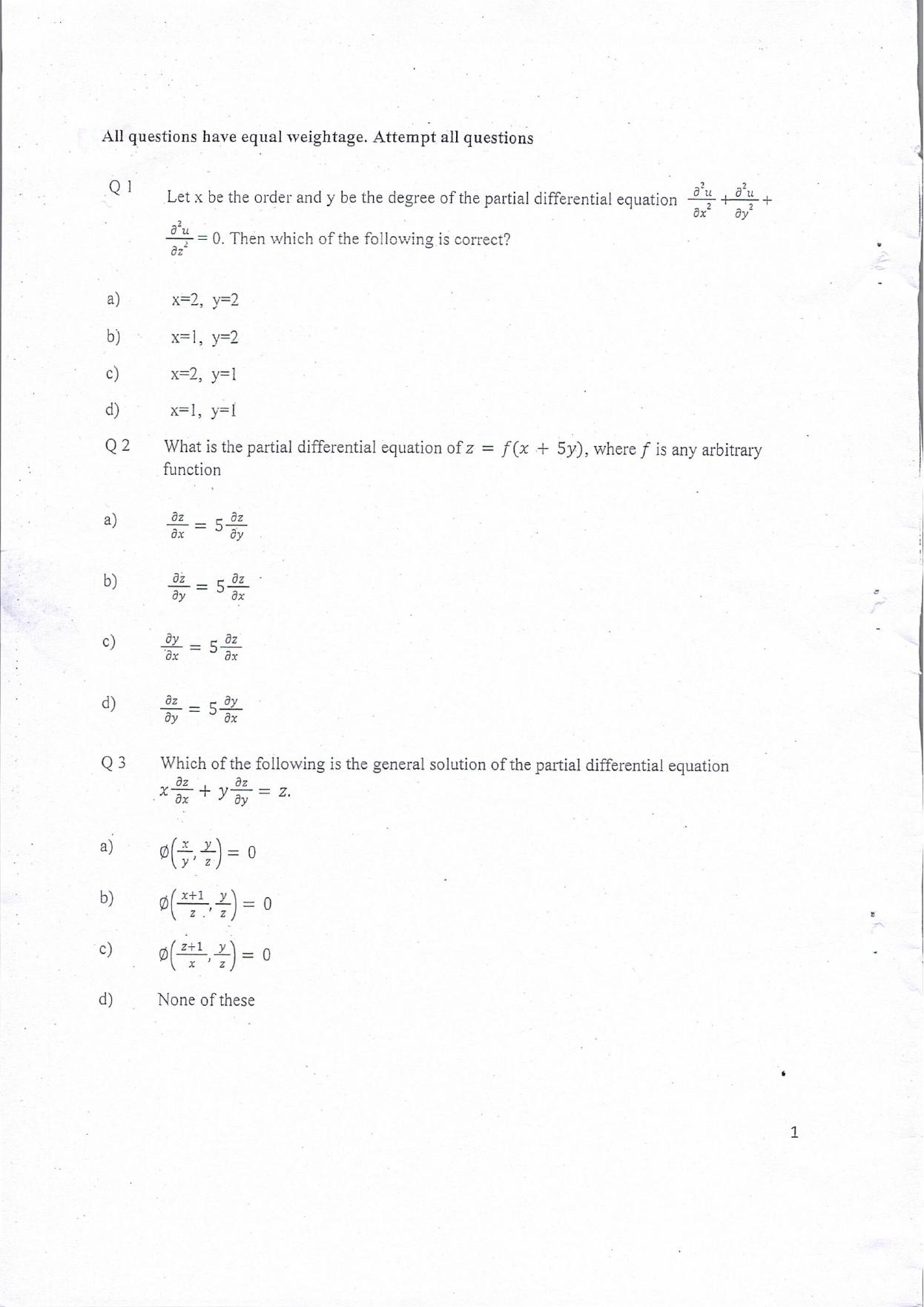 KUET 2024 BE/BTech Lateral Entry Question Paper - Page 2