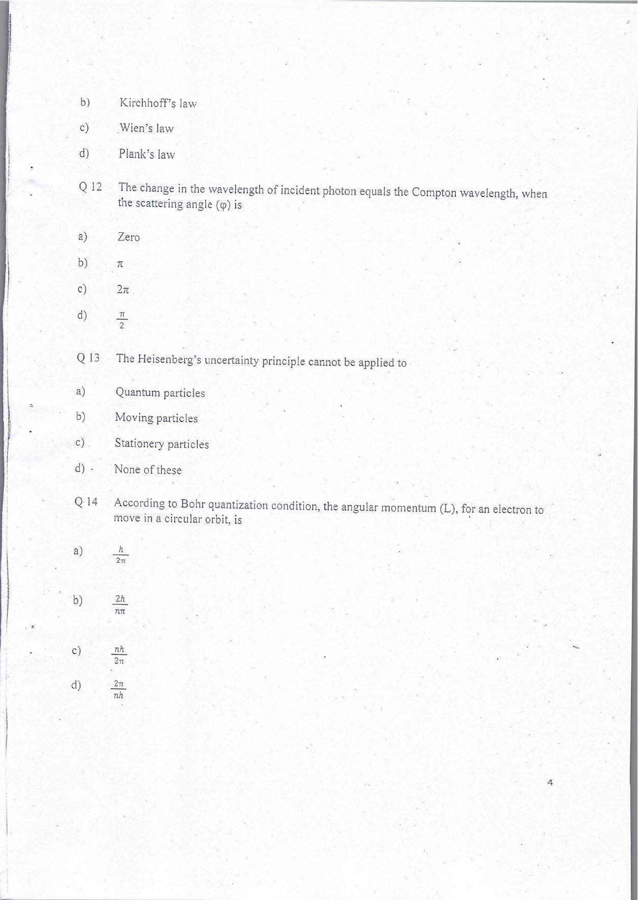 KUET 2024 BE/BTech Lateral Entry Question Paper - Page 5