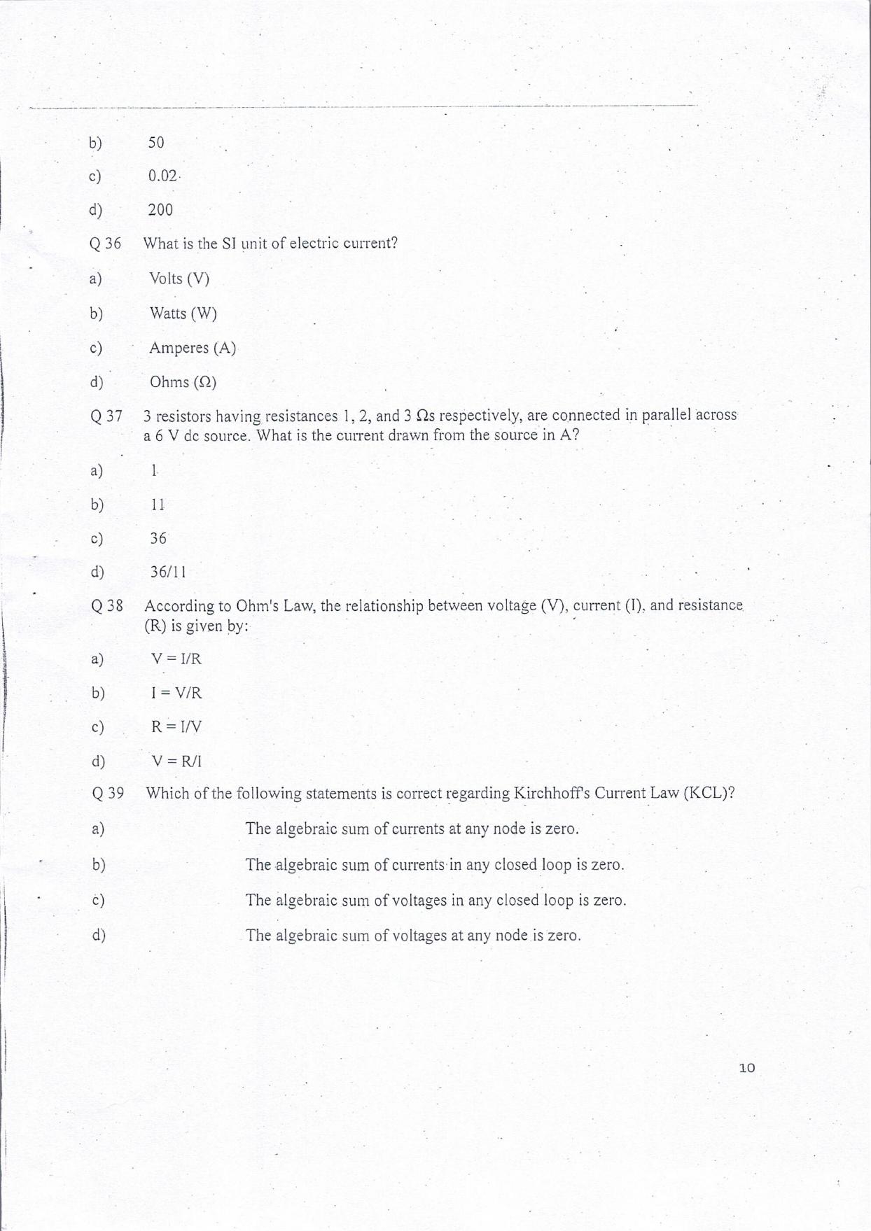 KUET 2024 BE/BTech Lateral Entry Question Paper - Page 11