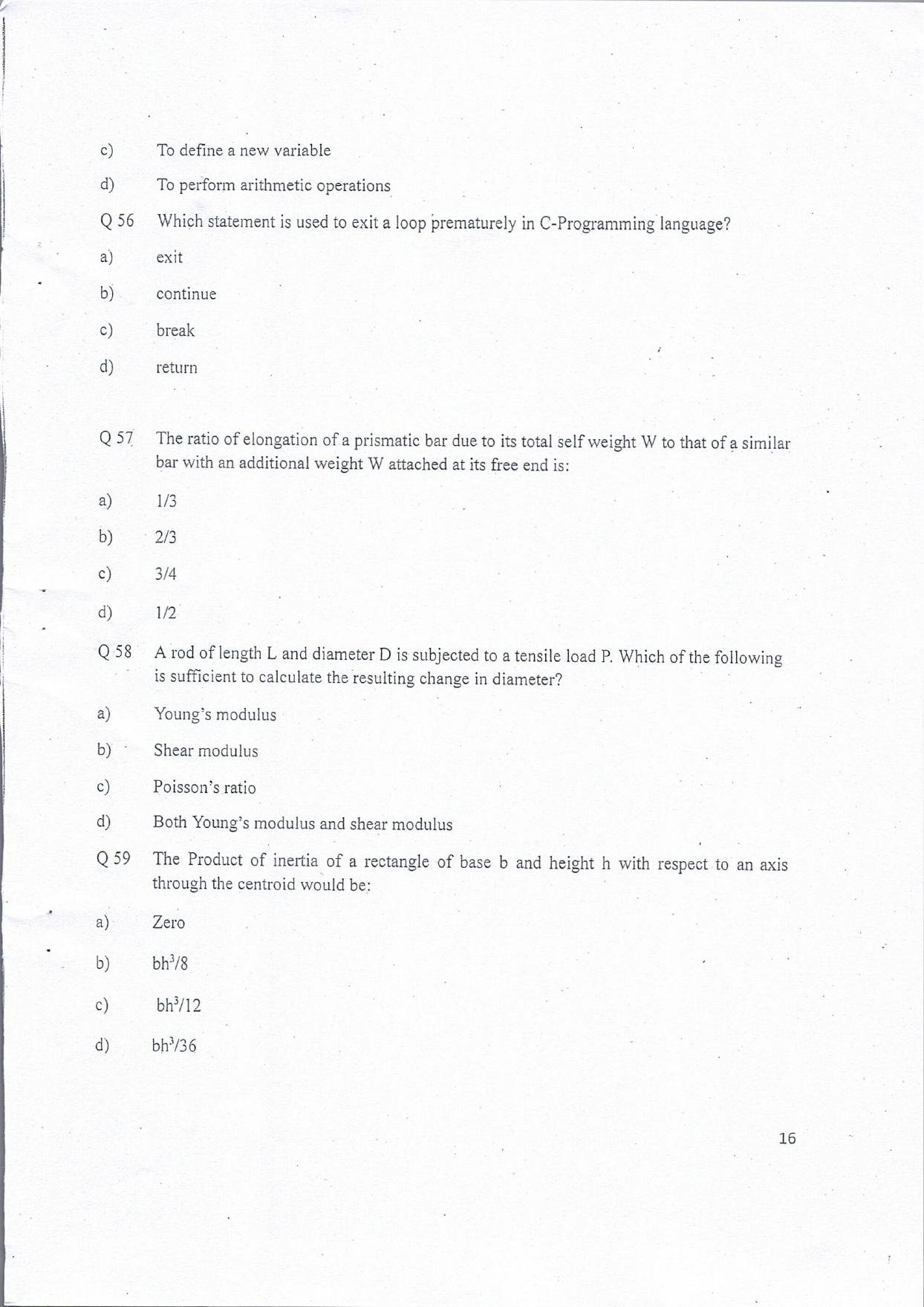 KUET 2024 BE/BTech Lateral Entry Question Paper - Page 17