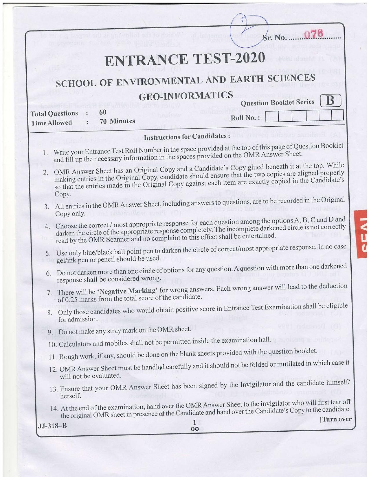KUET 2023 M.Sc Geoinformatics Question Paper - Page 16