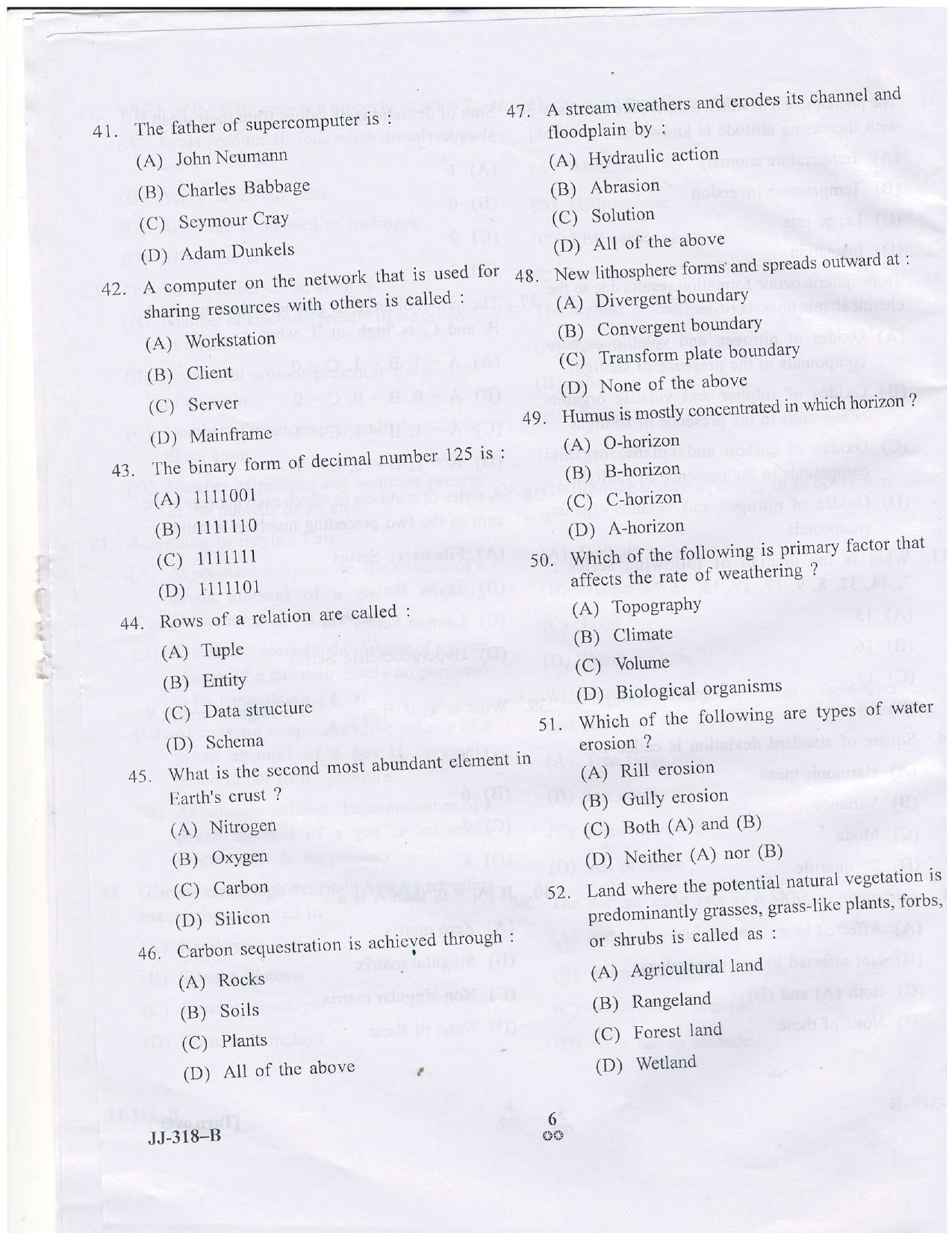 KUET 2023 M.Sc Geoinformatics Question Paper - Page 21