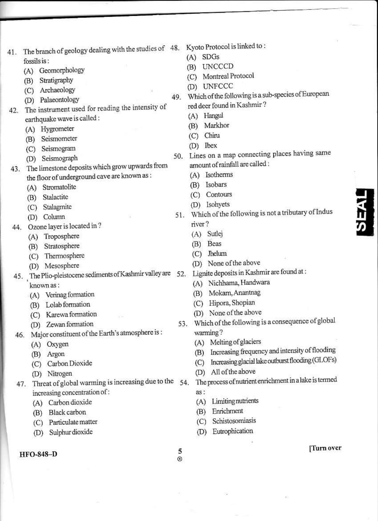 KUET 2023 M.Sc Geoinformatics Question Paper - Page 26