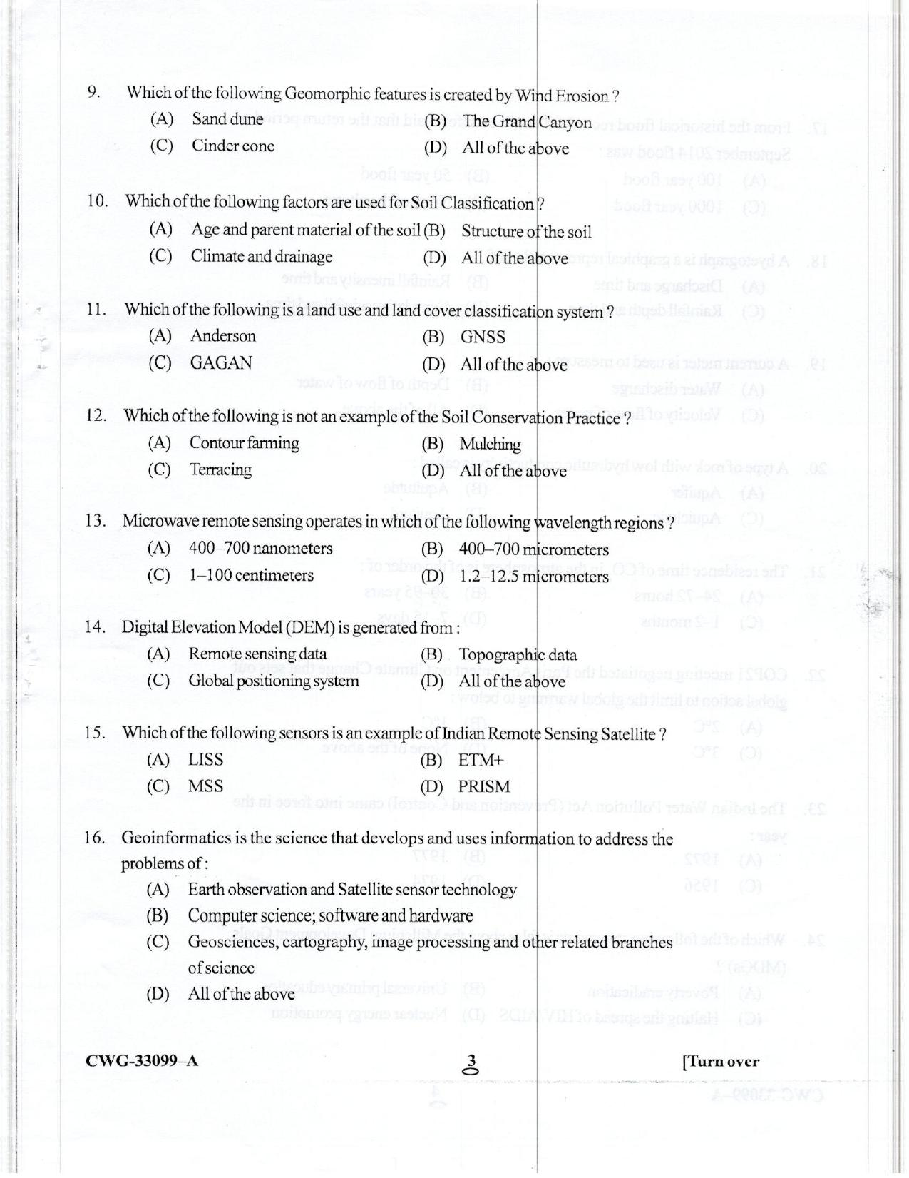 KUET 2023 M.Sc Geoinformatics Question Paper - Page 42