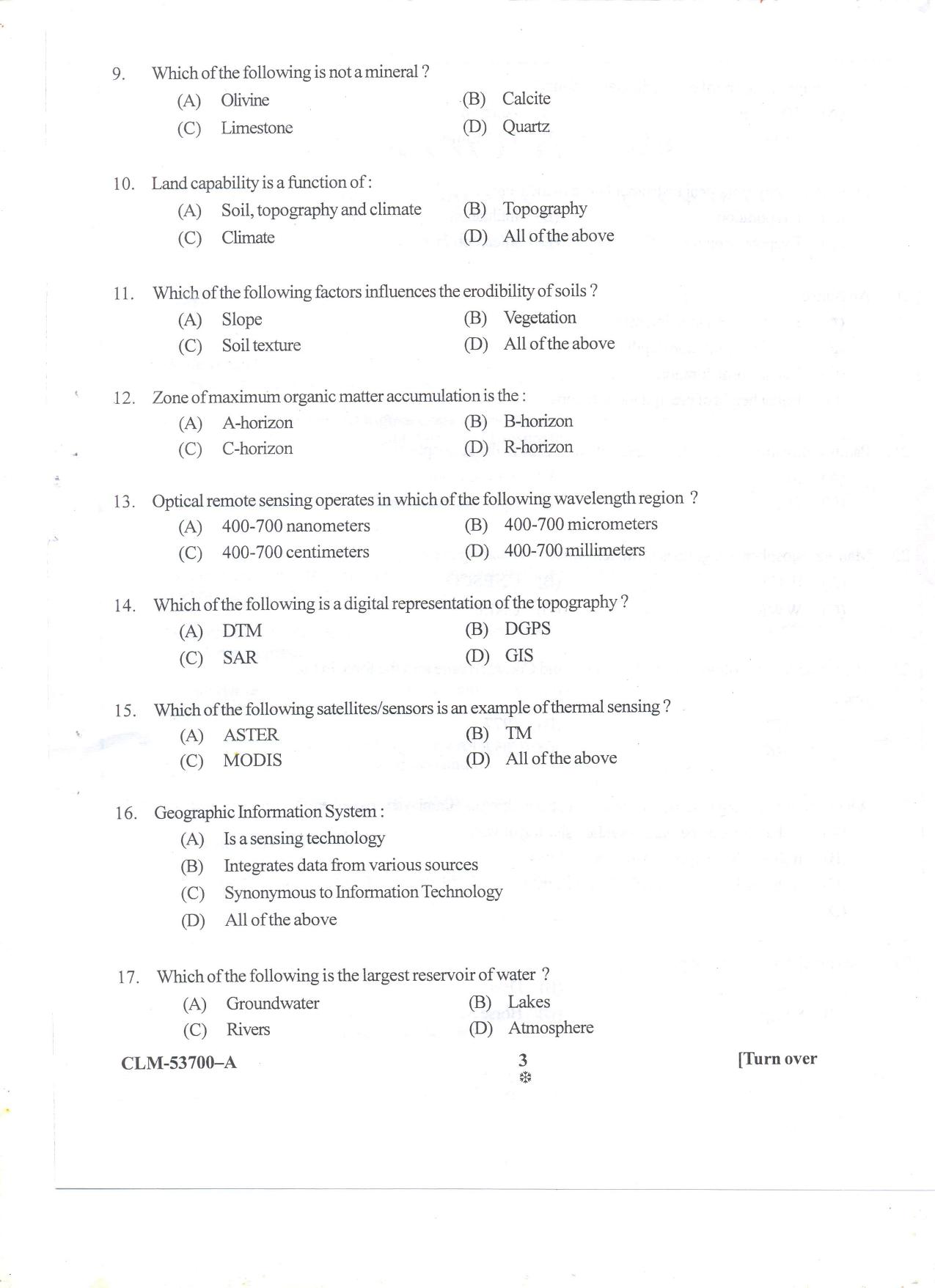 KUET 2023 M.Sc Geoinformatics Question Paper - Page 51