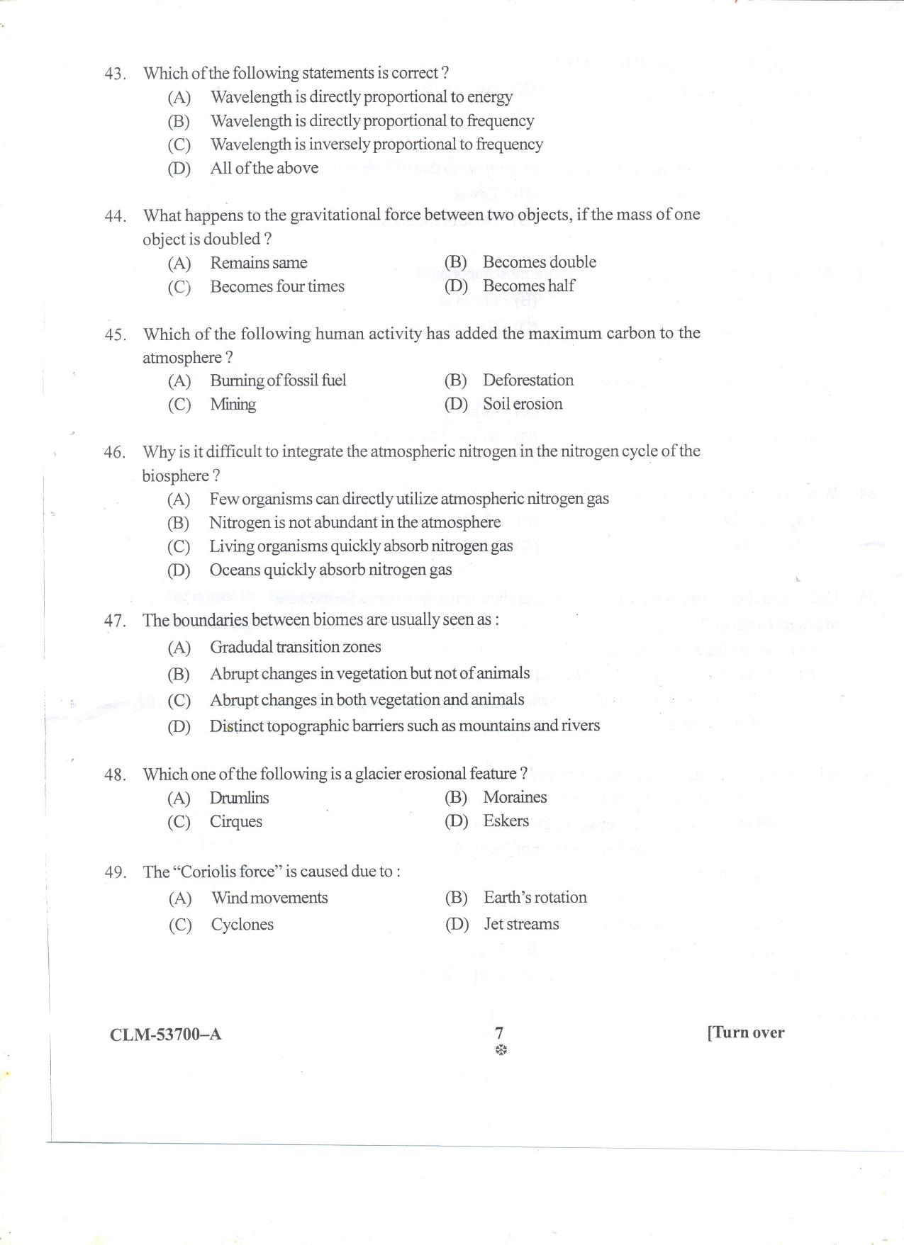KUET 2023 M.Sc Geoinformatics Question Paper - Page 55
