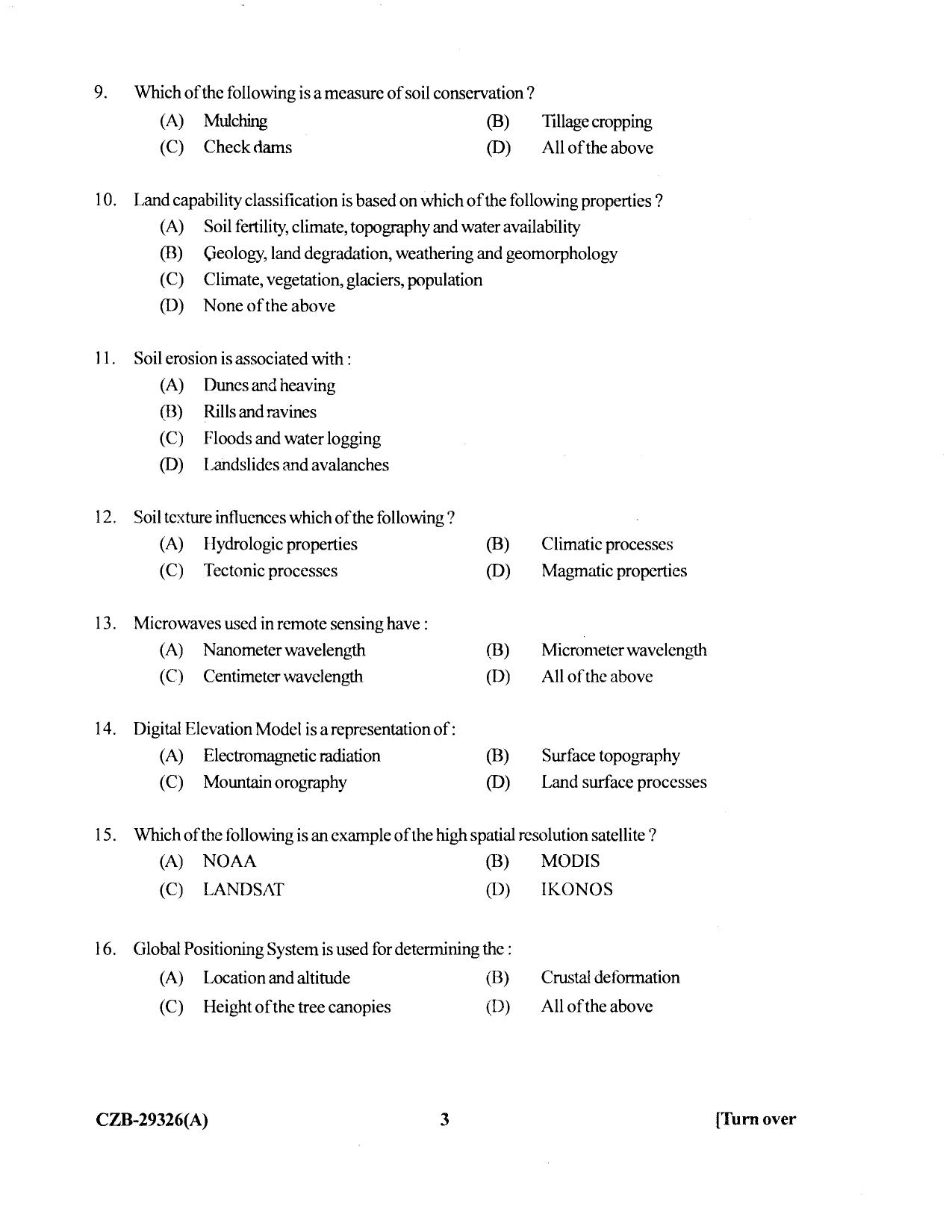 KUET 2023 M.Sc Geoinformatics Question Paper - Page 59