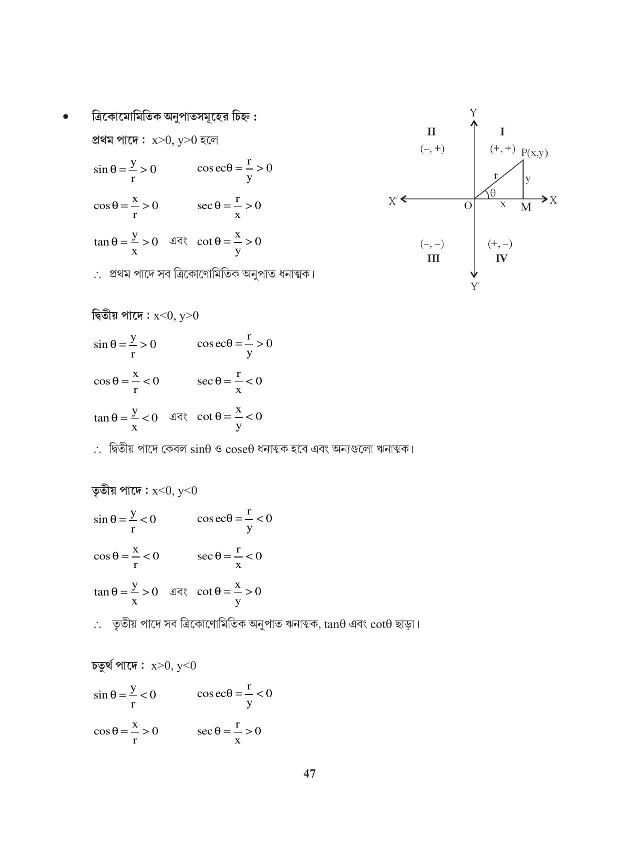 Tripura Board Class 11 Mathematics Bengali Version Workbooks - Page 47
