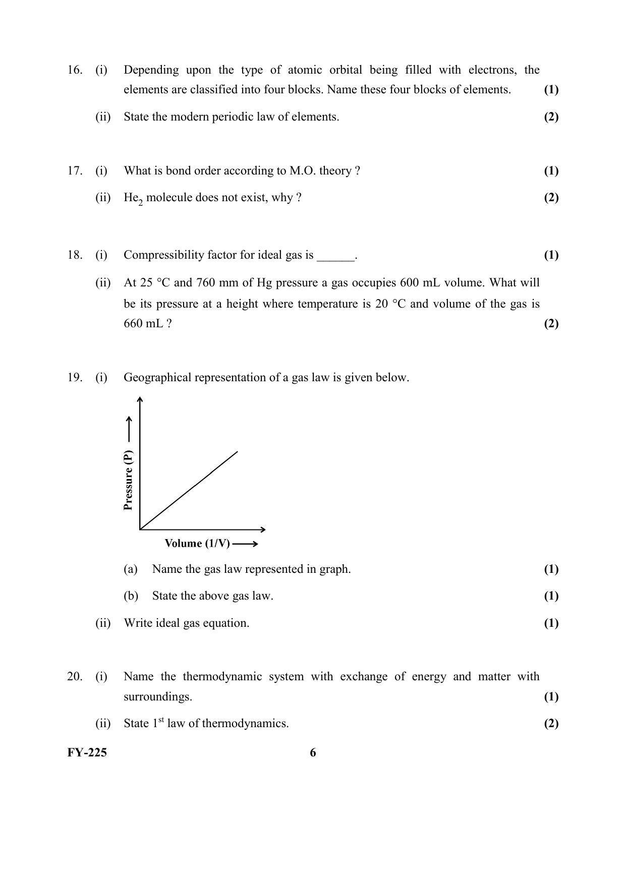 Kerala Plus One (Class 11th) Chemistry Question Paper 2021 - Page 6
