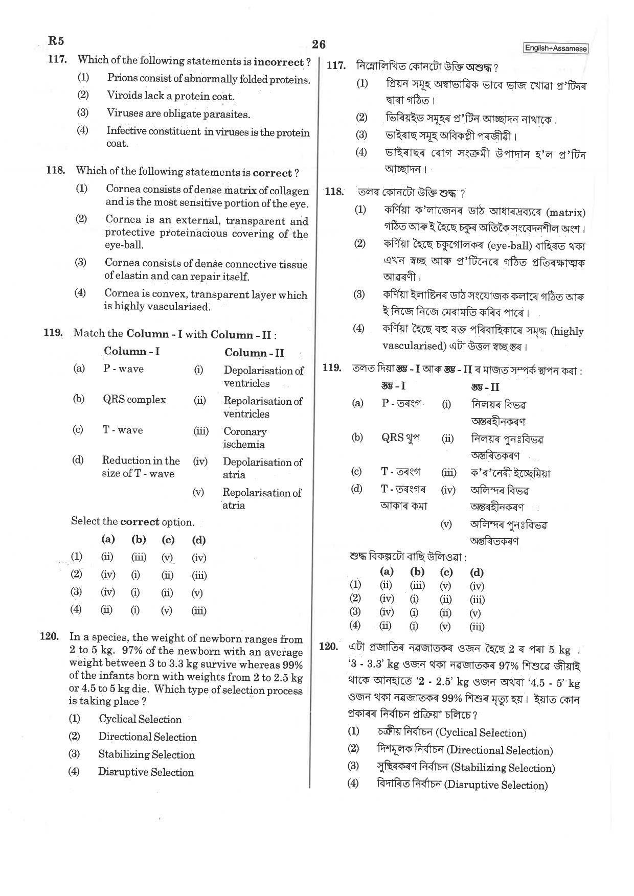 NEET R5 2019 Question Paper - Page 26
