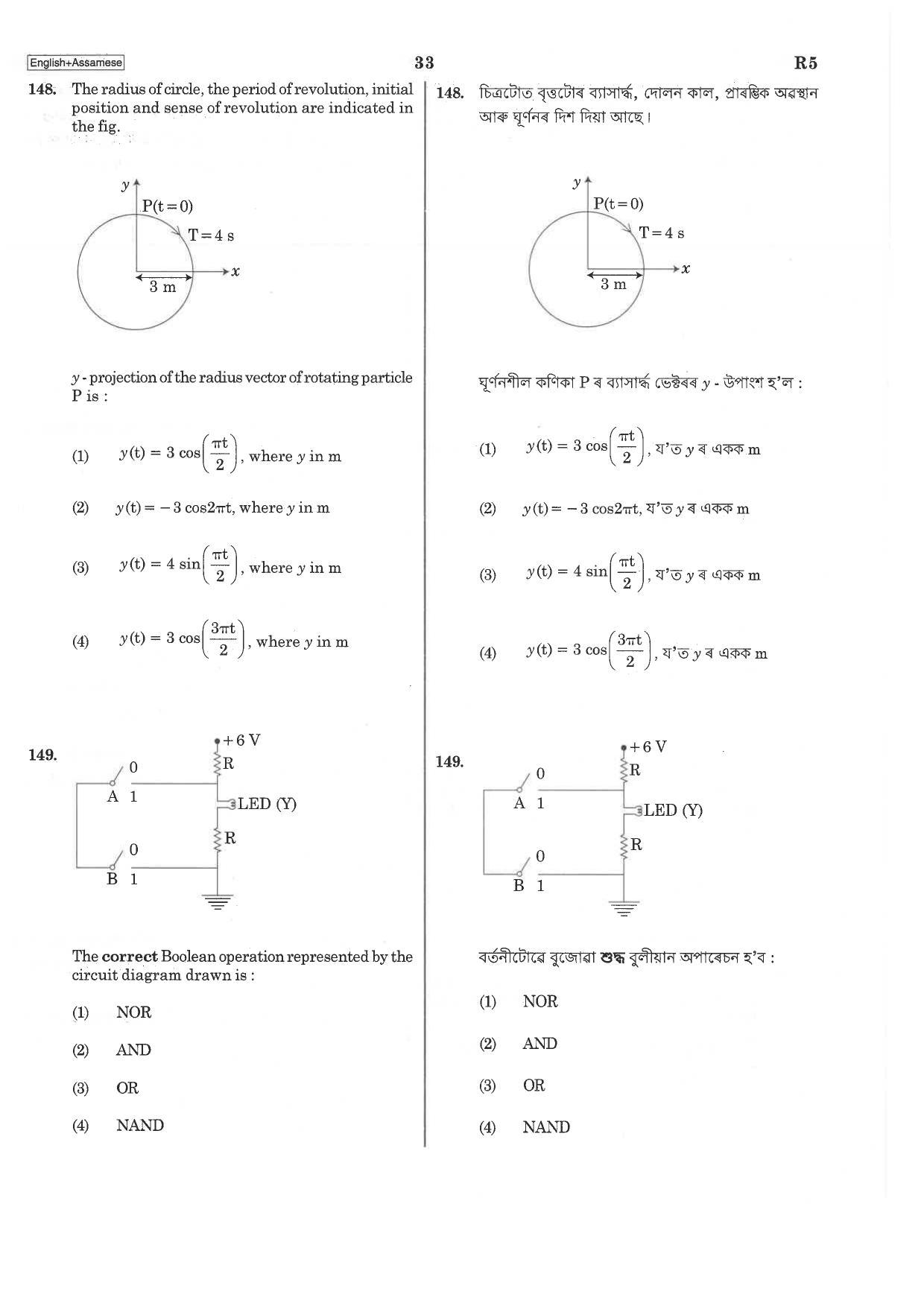 NEET R5 2019 Question Paper - Page 33