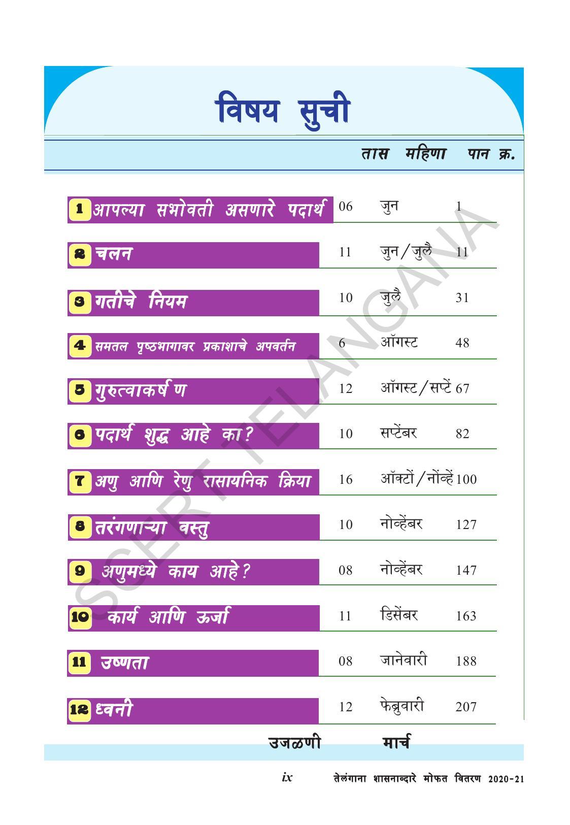 TS SCERT Class 9 Physical Science(Marathi Medium) Text Book - Page 11